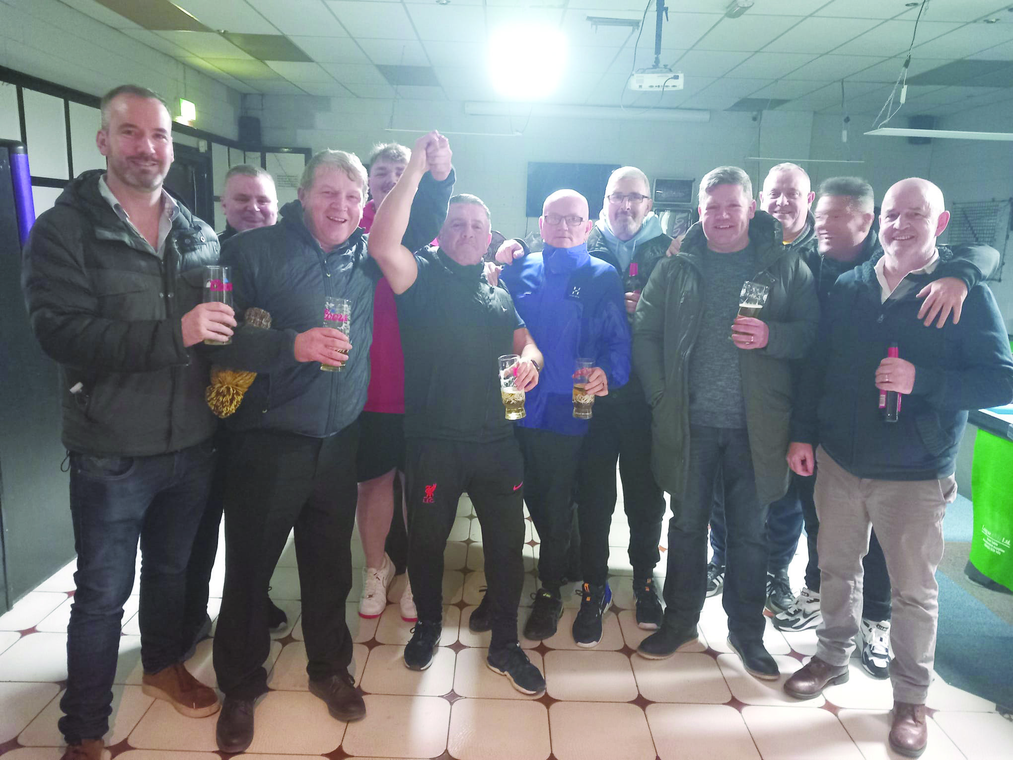 Paul (front) with his supporters after his win