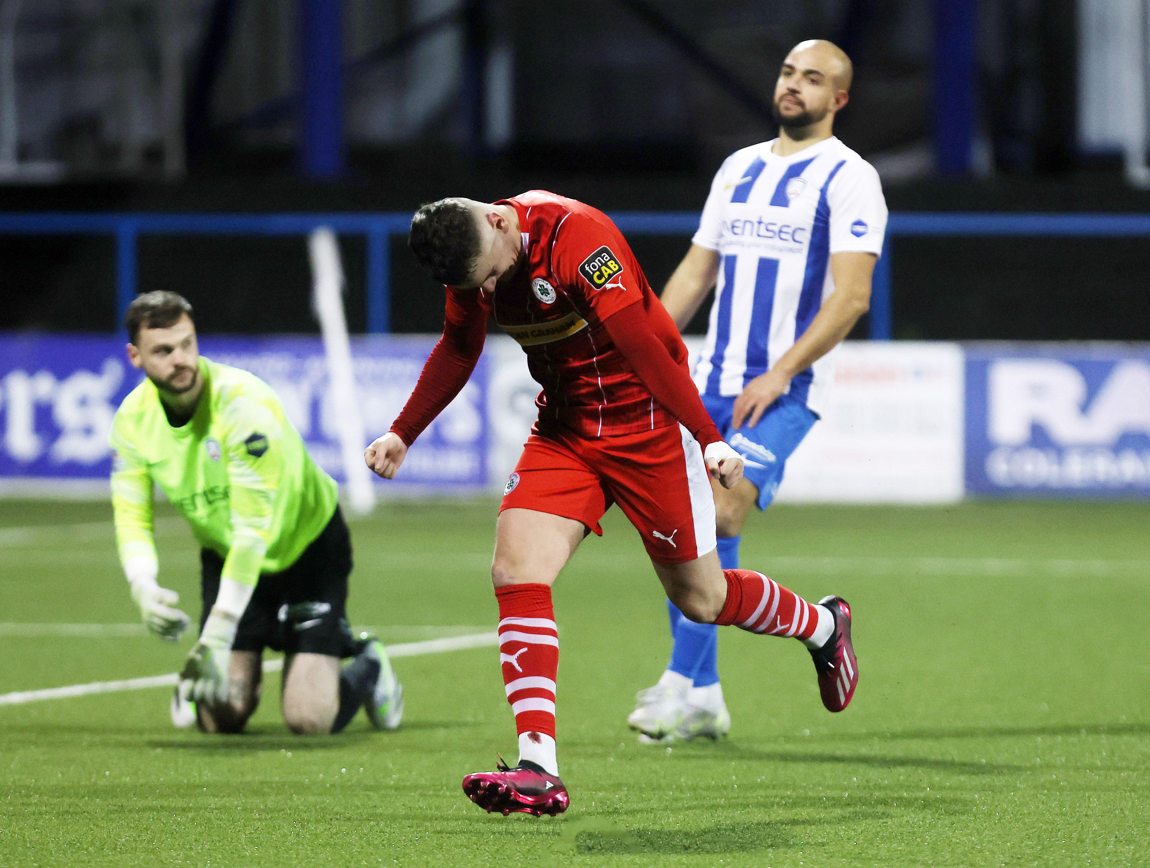 Cliftonville got the better of the Irish Cup meeting with Coleraine last month 