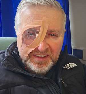 ON THE MEND: Fr Gary Donegan is recovering after eye surgery
