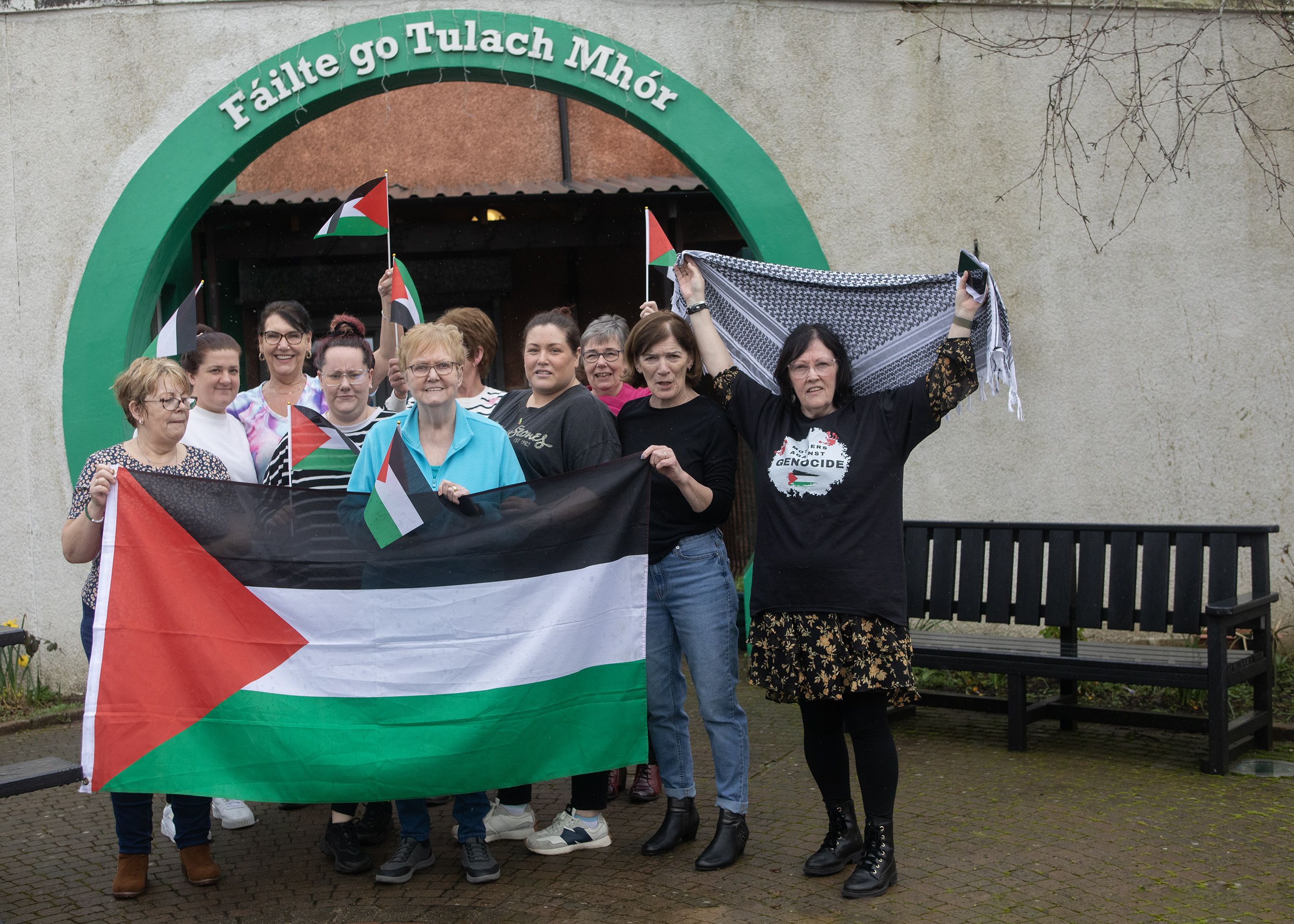 SUPPORT: Tullymore Beacons Women\'s Group outside Tullymore where they organised a coffee morning for Medical Aid Palestine