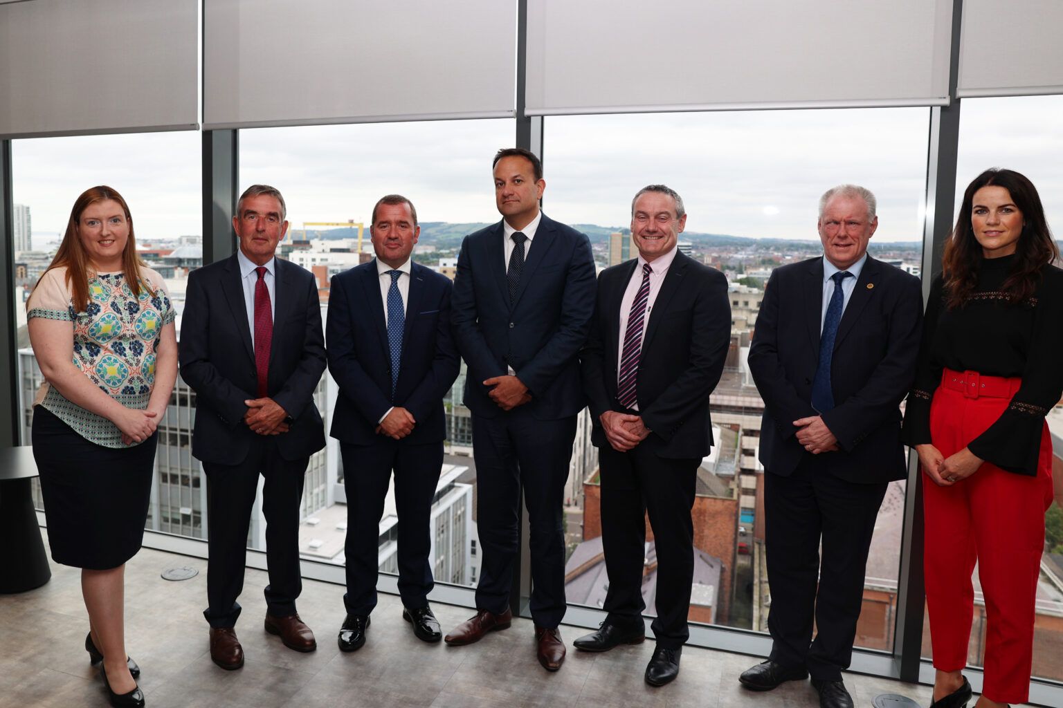 CONTRIBUTION: Taoiseach Leo Varadkar announced financial help for Casement – he\'s pictured here with representatives of Ulster GAA