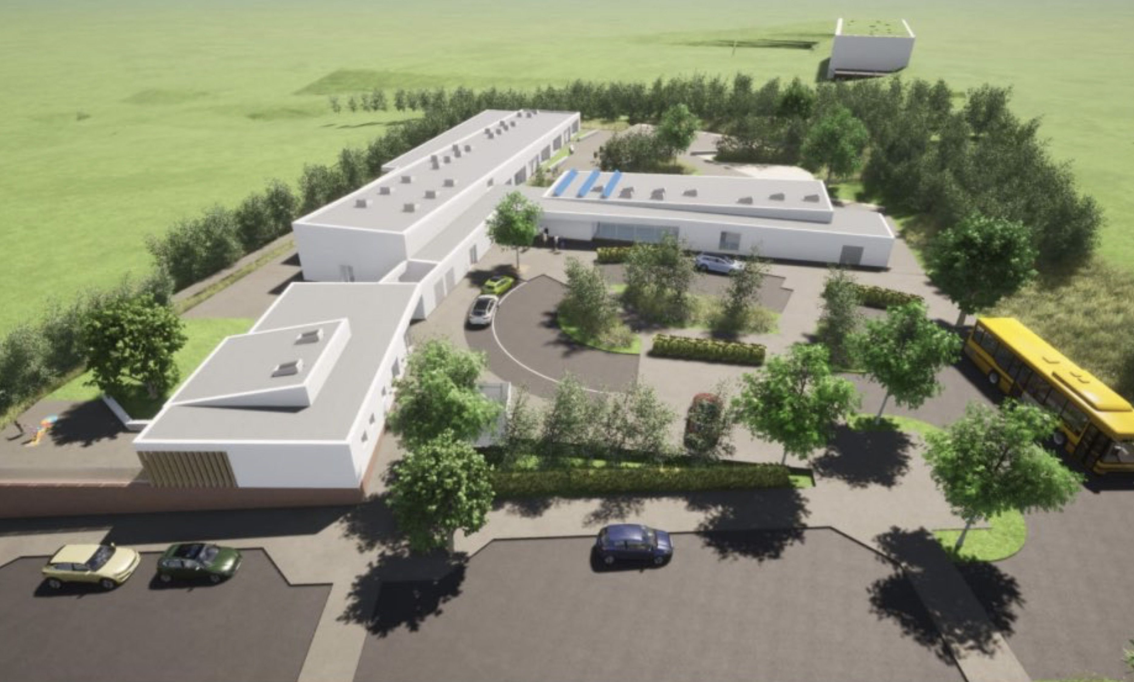ARTIST IMPRESSION: The new primary school and nursery unit for Gaelscoil and Naíscoil Éanna in Glengormley