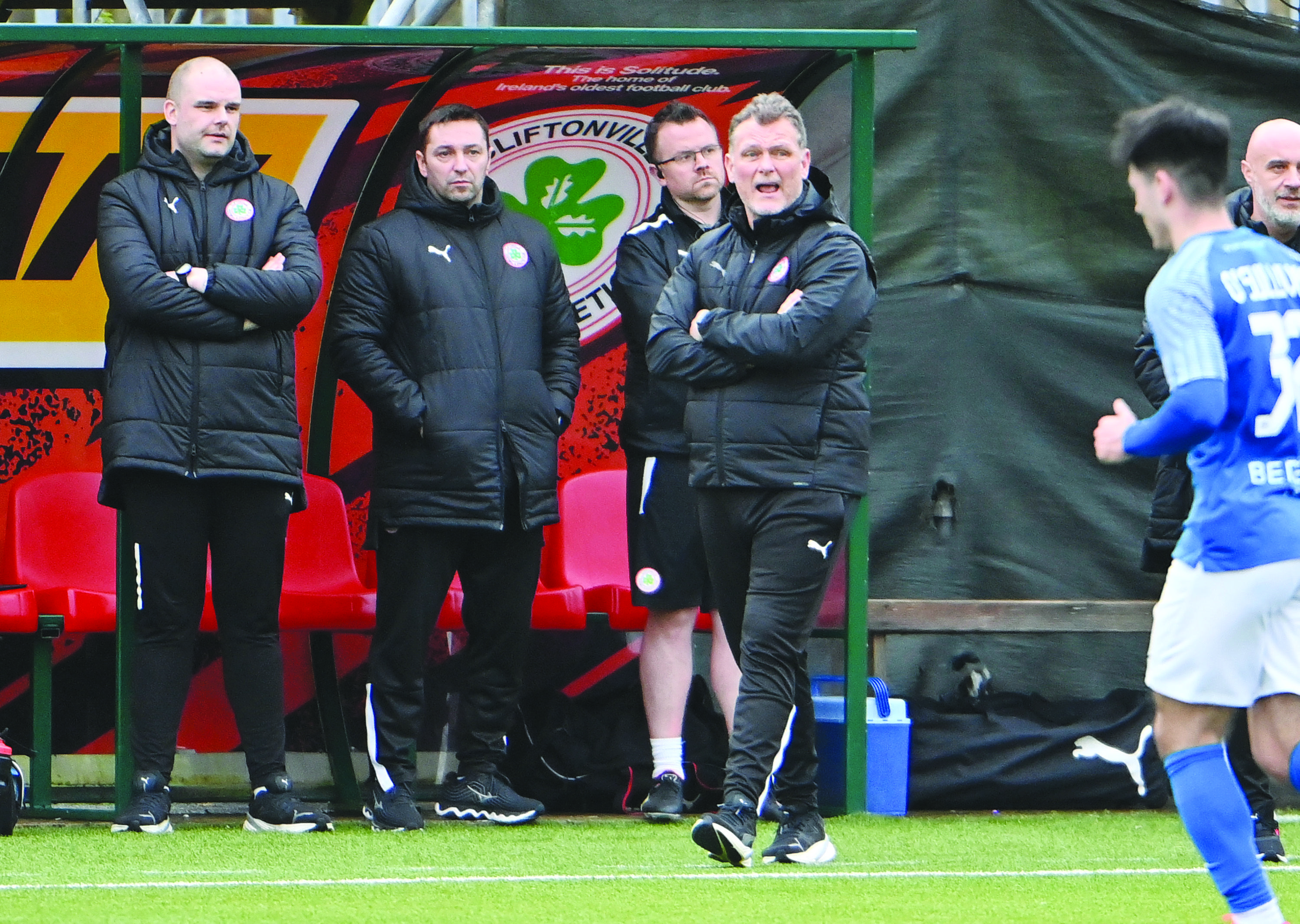 Jim Magilton has challenged his Cliftonville players to respond from the Linfield defeat