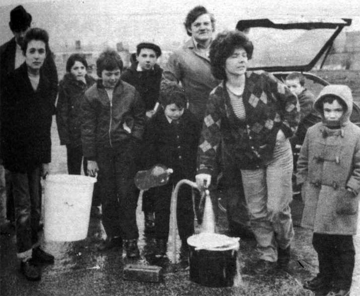COMMUNITY RESPONSE: Water shortages in Westrock in West Belfast back in February 1983