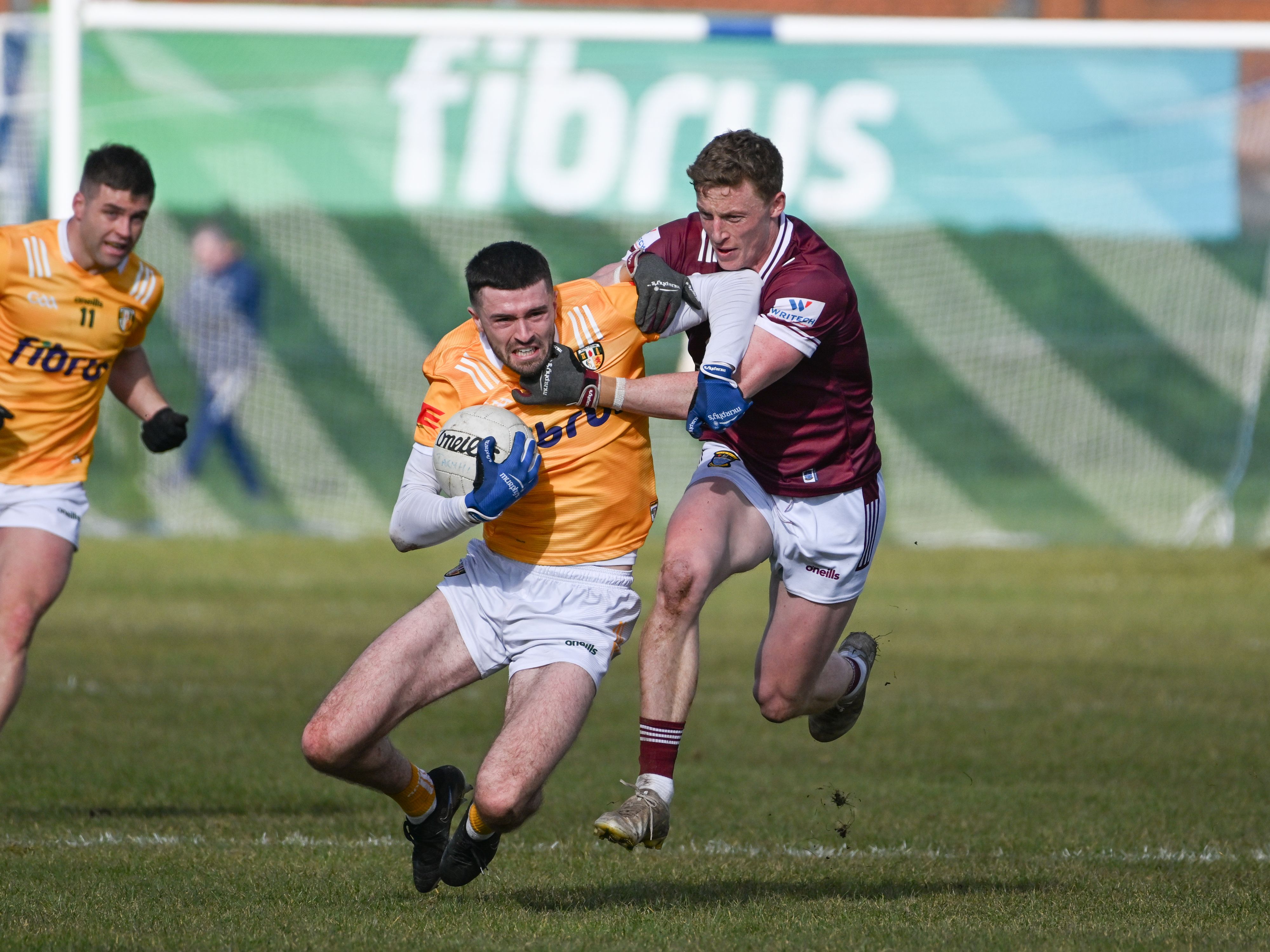 Colm McLarnon comes under pressure on Sunday