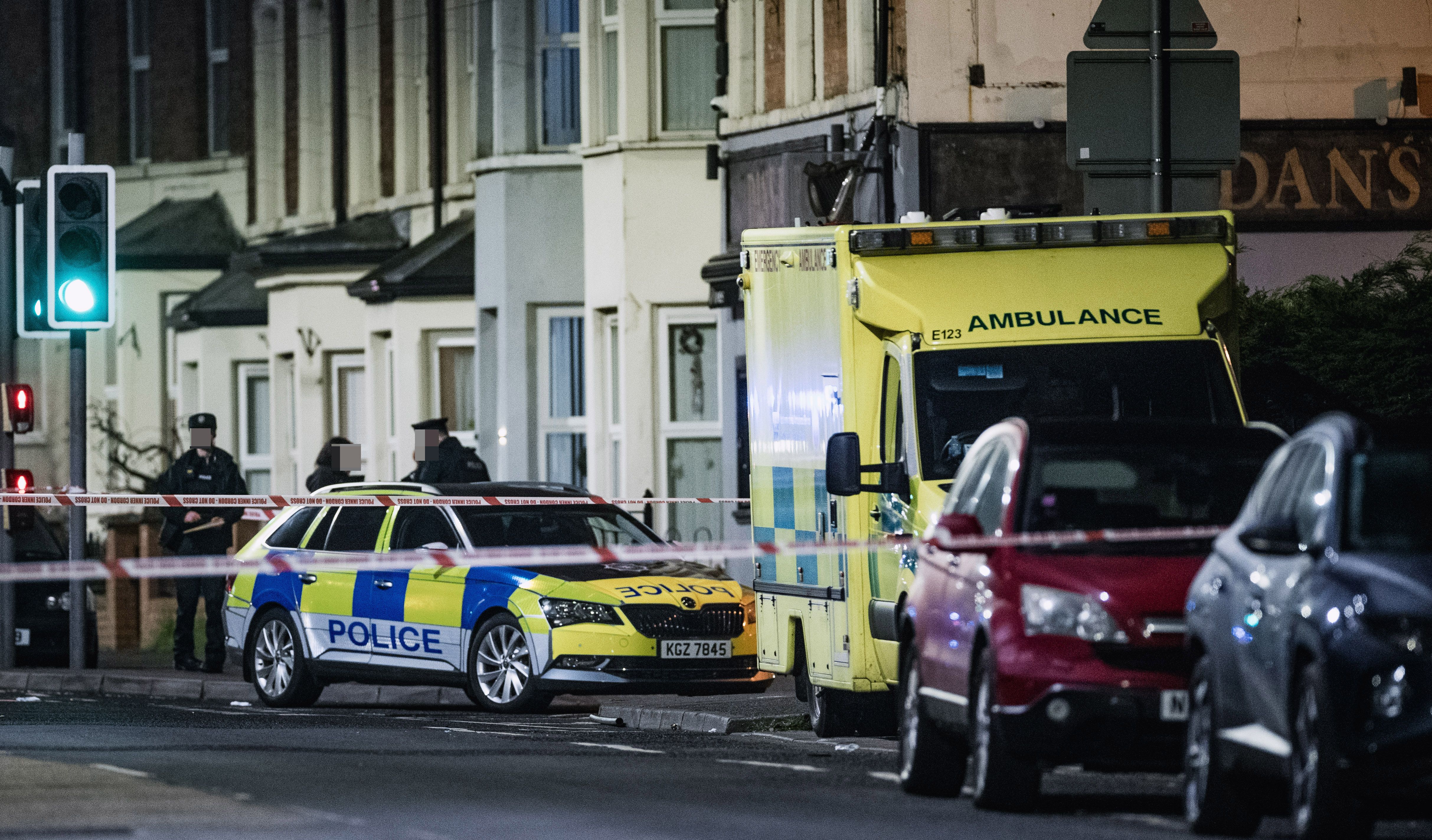 MURDER INVESTIGATION: The scene in Cupar Street on Wednesday night
