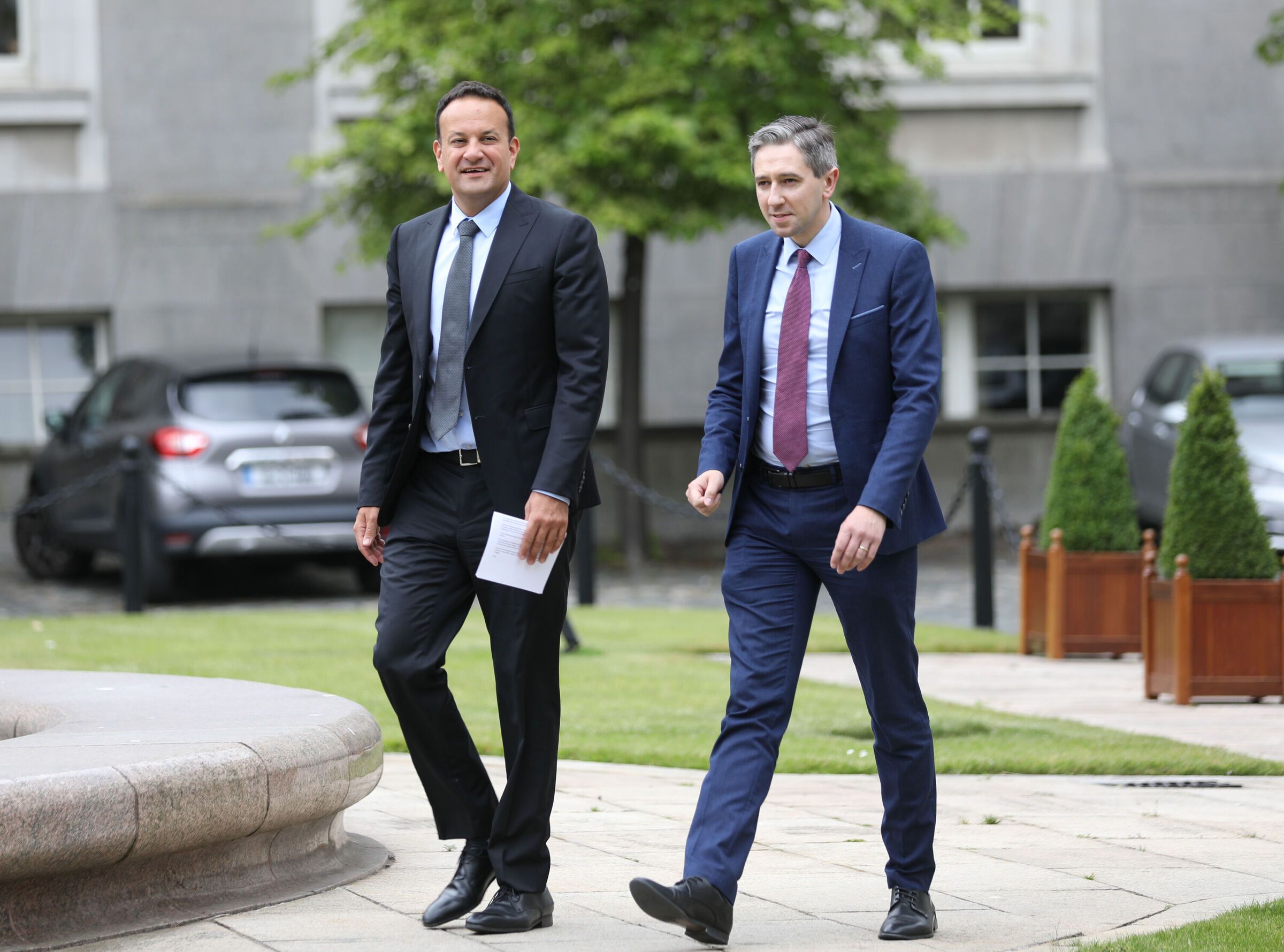 ALLCHANGE: Outgoing Taoiseach Leo Varadkar with his imminent successor, Simon Harris