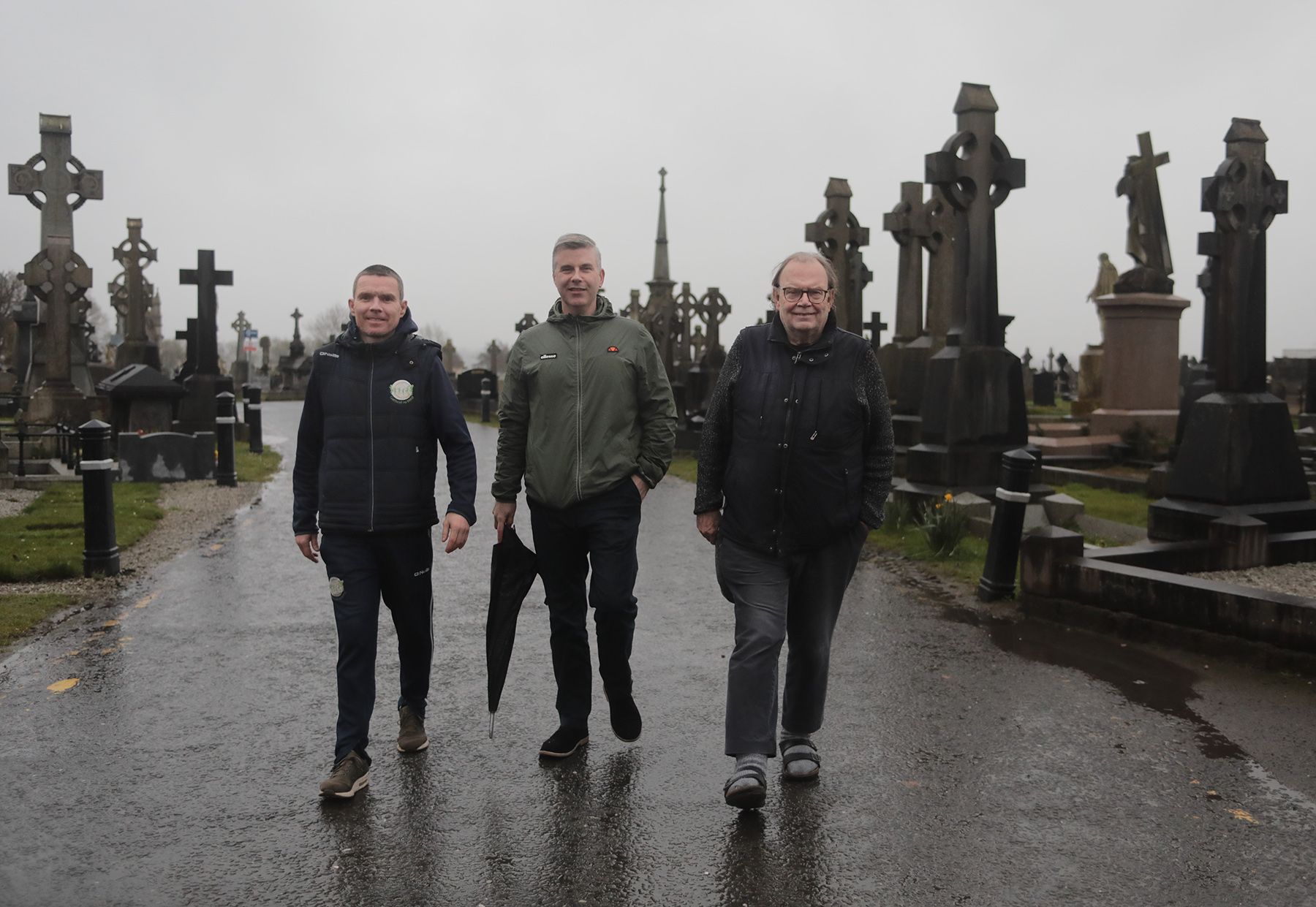 CEMETERY TOURS: Seán Fennell, Steven Corr and Tom Hartley are bringing their talents together