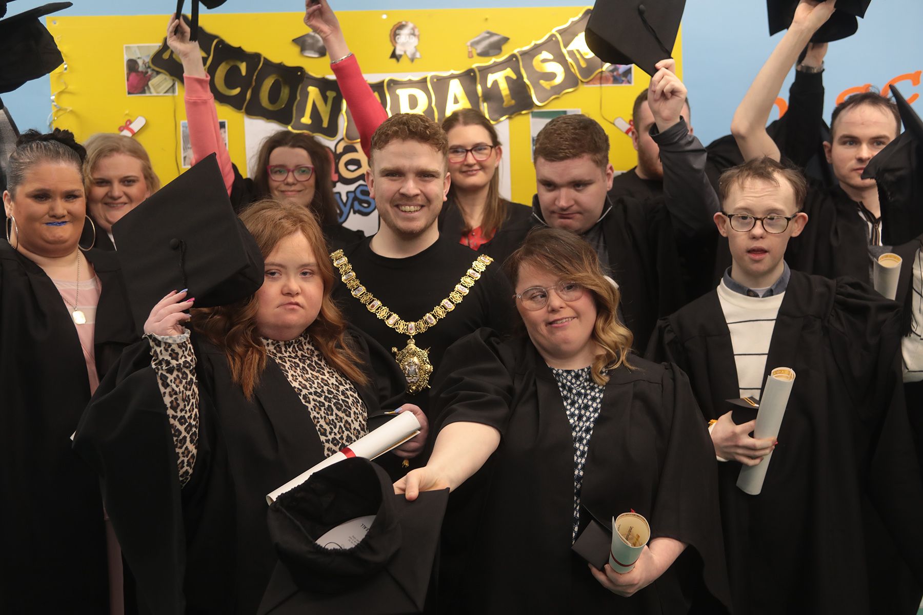 SPECIAL DAY: Lord Mayor Ryan Murphy with graduates of the \'Buddy Brigade\' programme