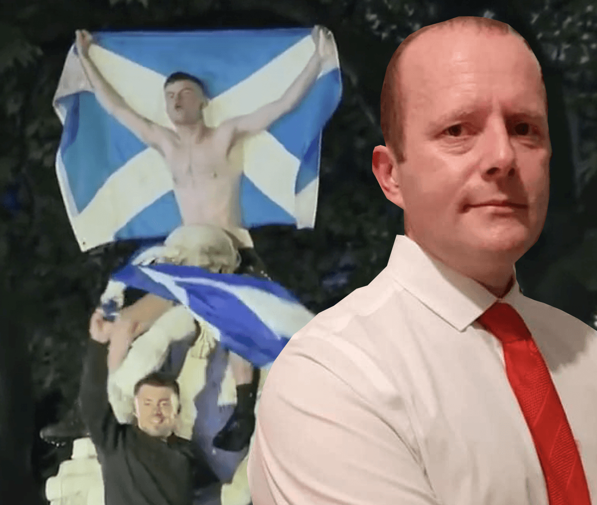 RON THE BALL: The TUV\'s new face has had something to say about Scotland fans