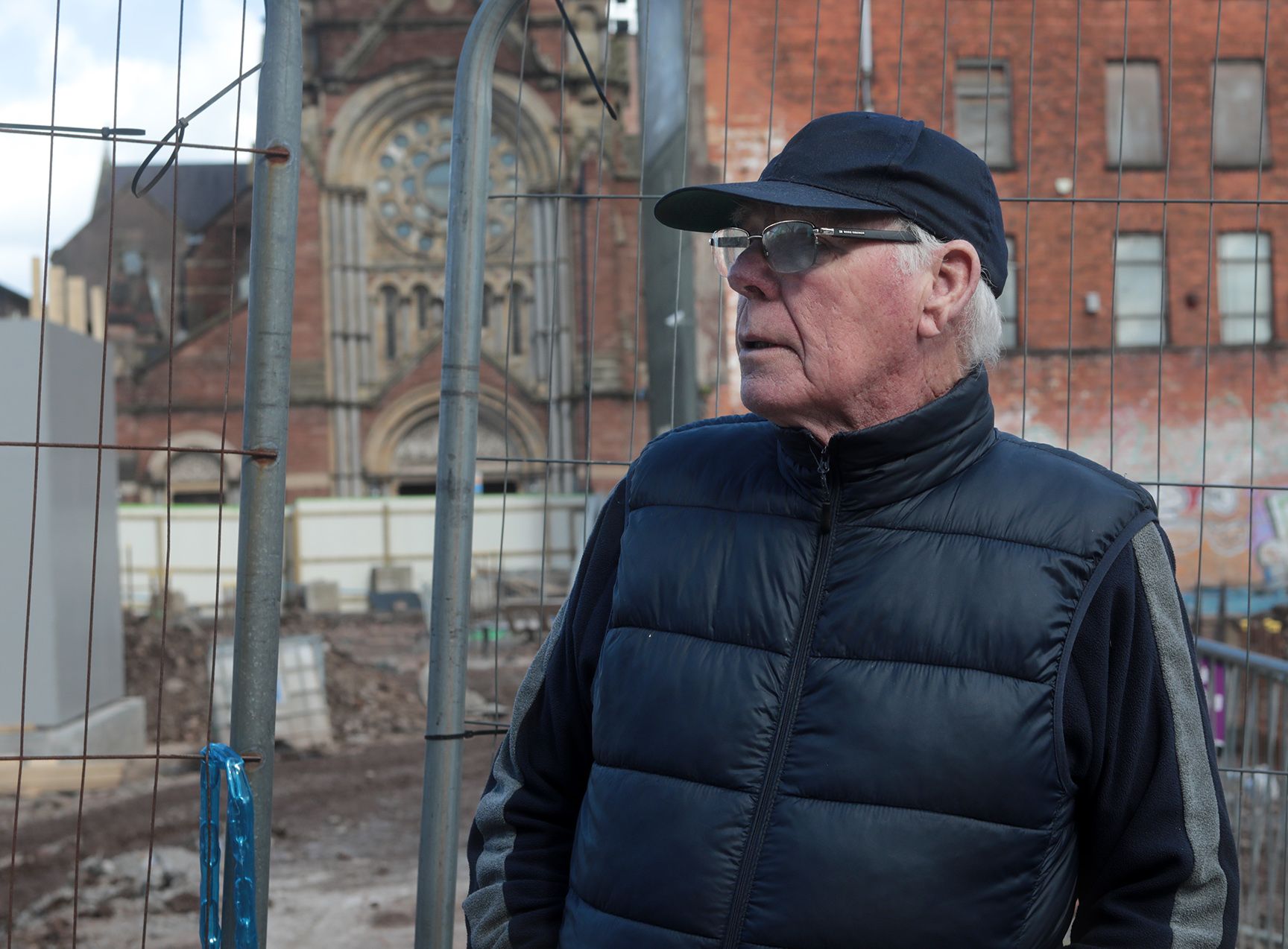 SOCIAL HOUSING NEED: Frank Dempsey of Carrick Hill Residents\' Association at the Donegall Street site which is being turned into student accommodation