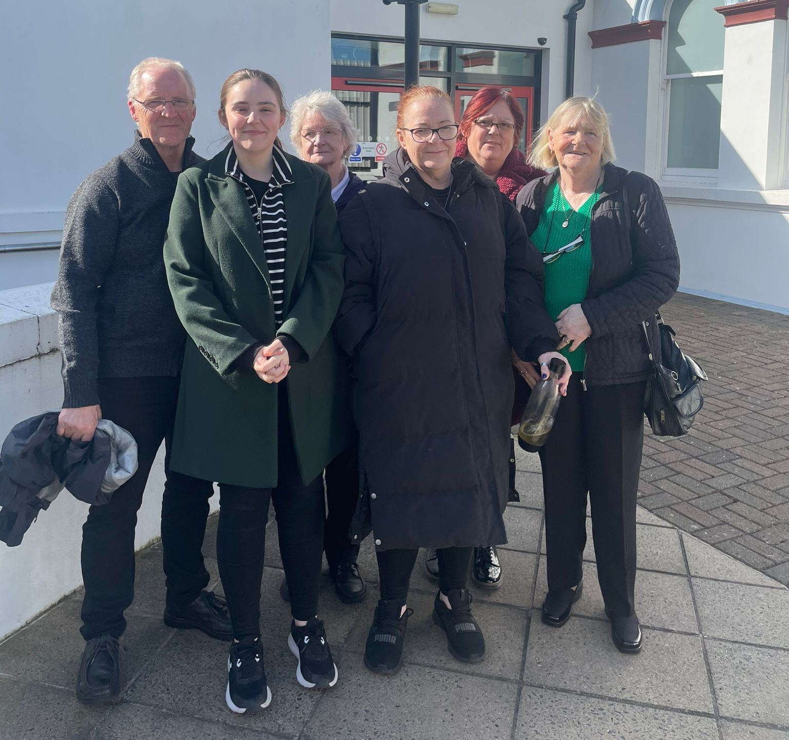 QUEST FOR TRUTH: The Moran family outside court before the inquest was halted this week