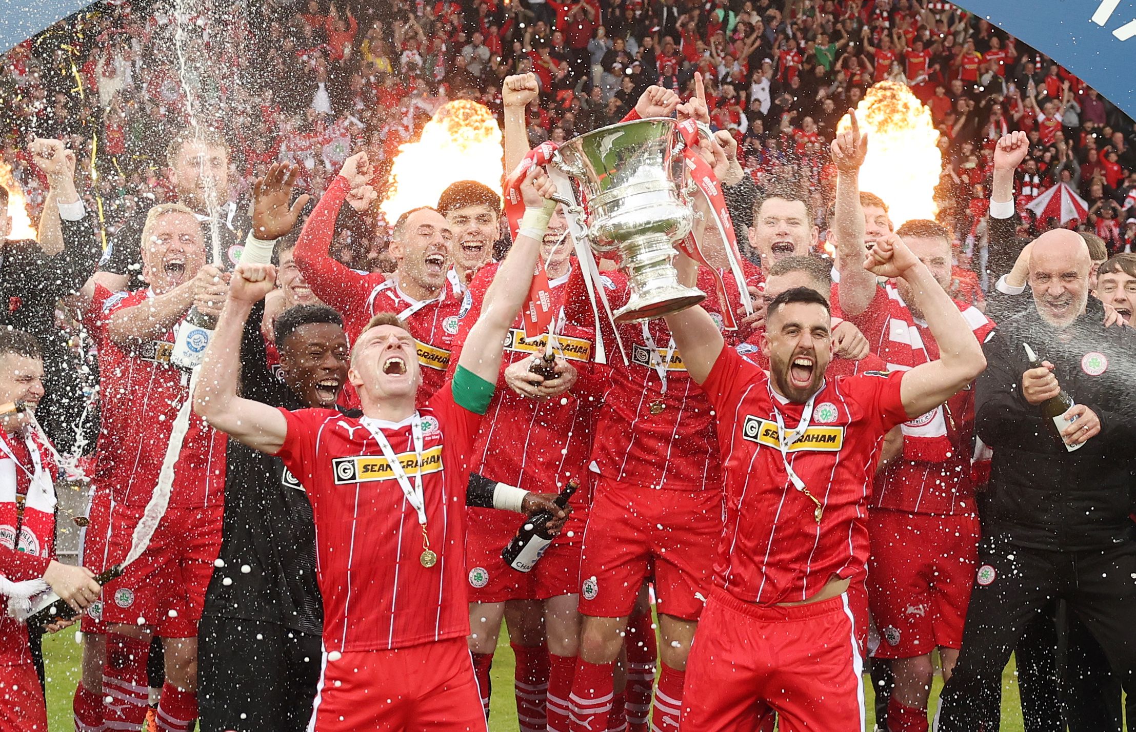 Jim Magilton joins the list of Cliftonville immortals after Saturday\'s Irish Cup win