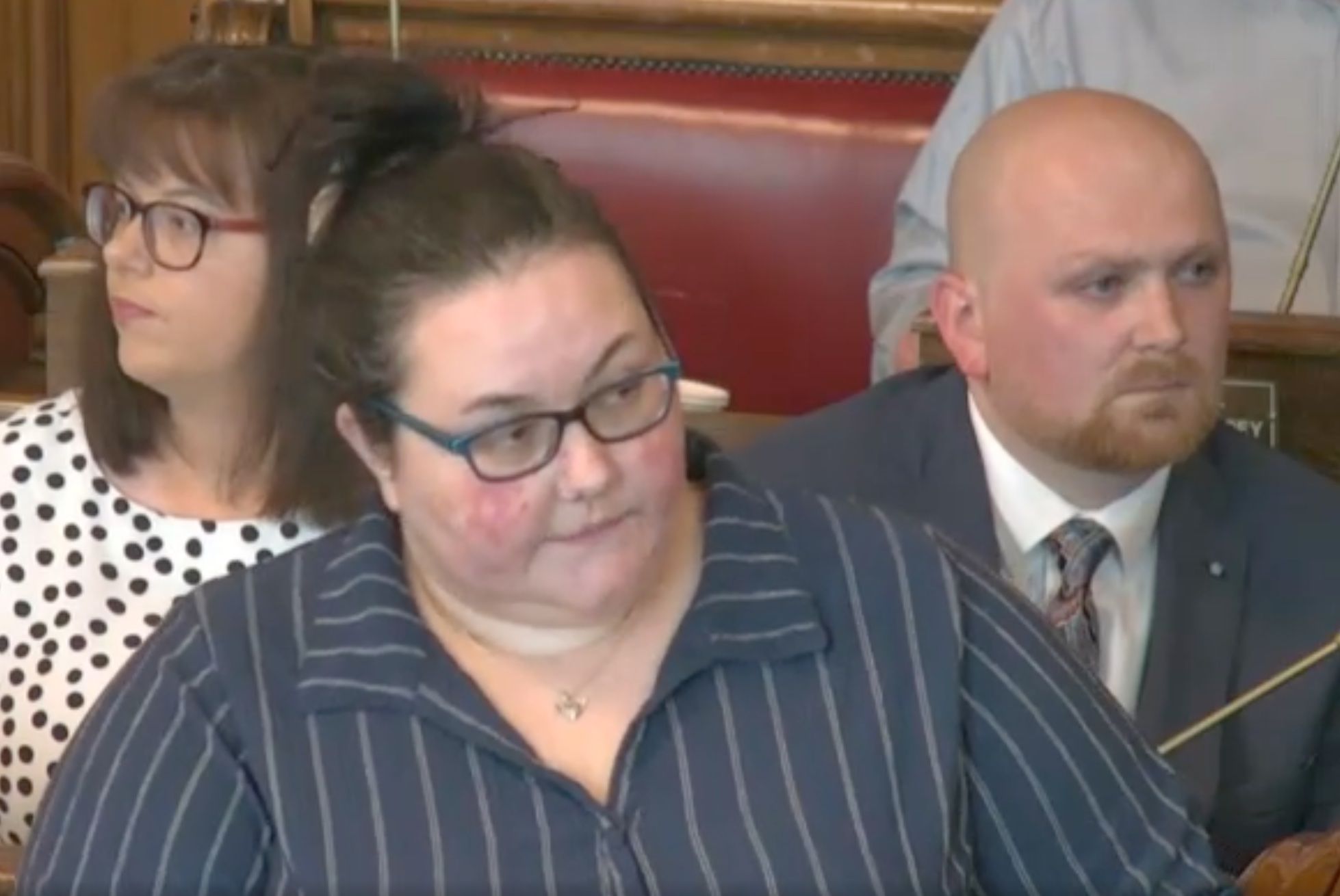 PUSH BACK: DUP councillor Sarah Bunting speaking in the chamber on Tuesday