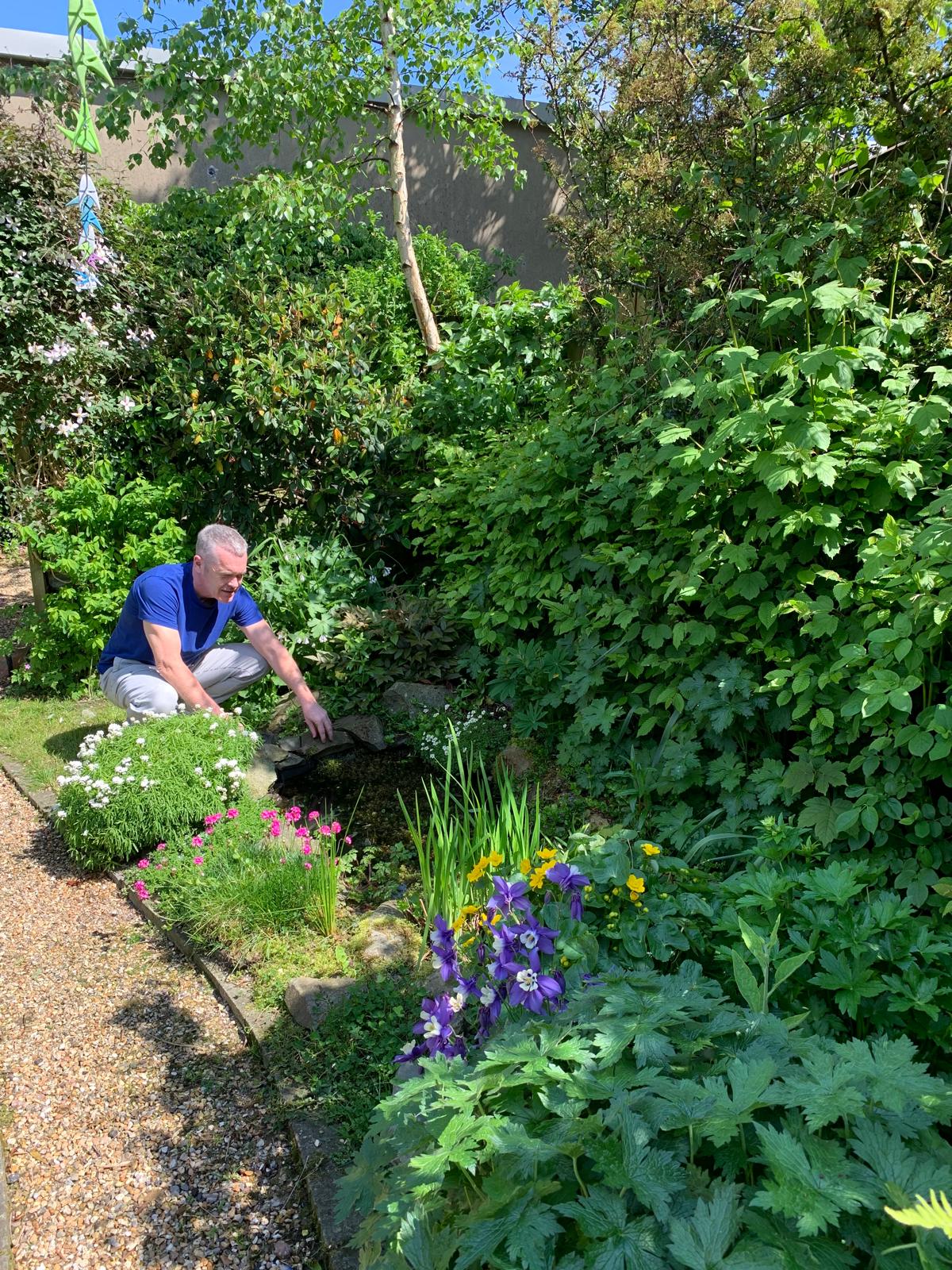 FÁILTE: Geordie in his South Belfast garden