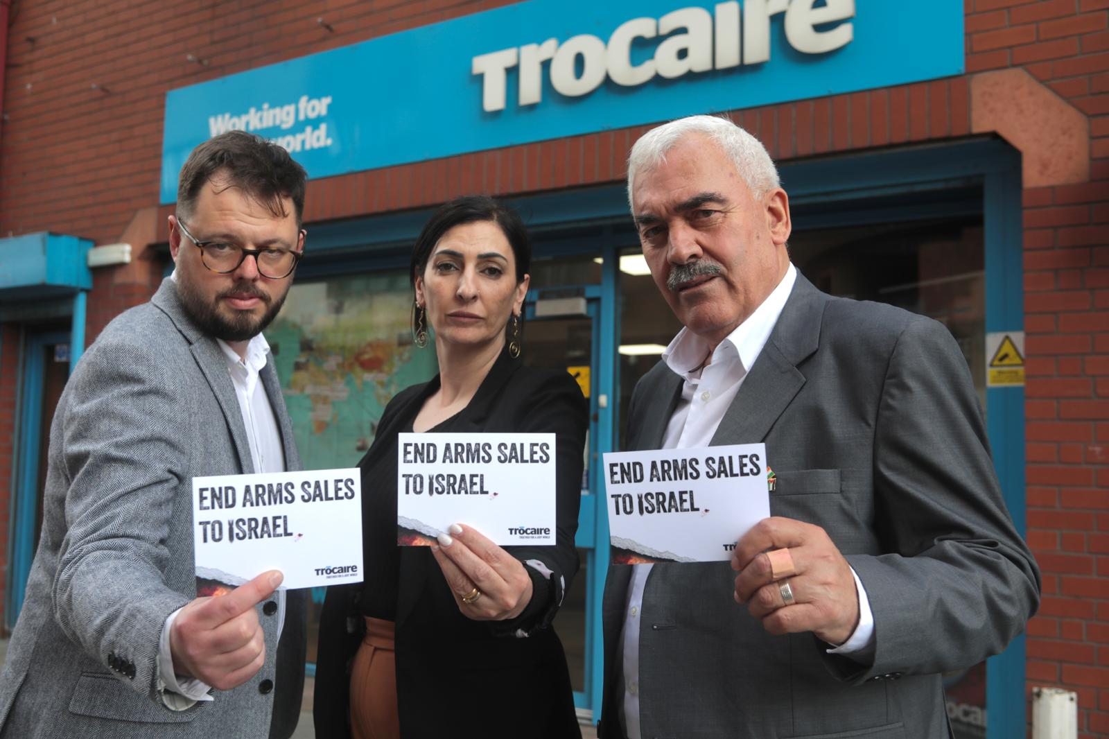 CLEAR MESSAGE: Peter Heaney, Trócaire’s Head of Region NI, Lubnah Shomali and Shawan Jabarin