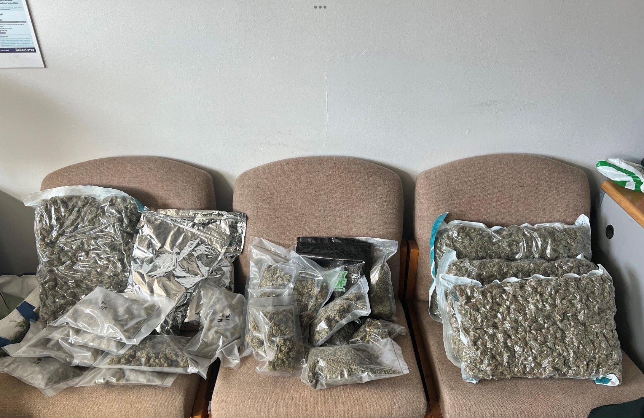 SEIZURE: The drugs were found during a search in Lenadoon on Thursday