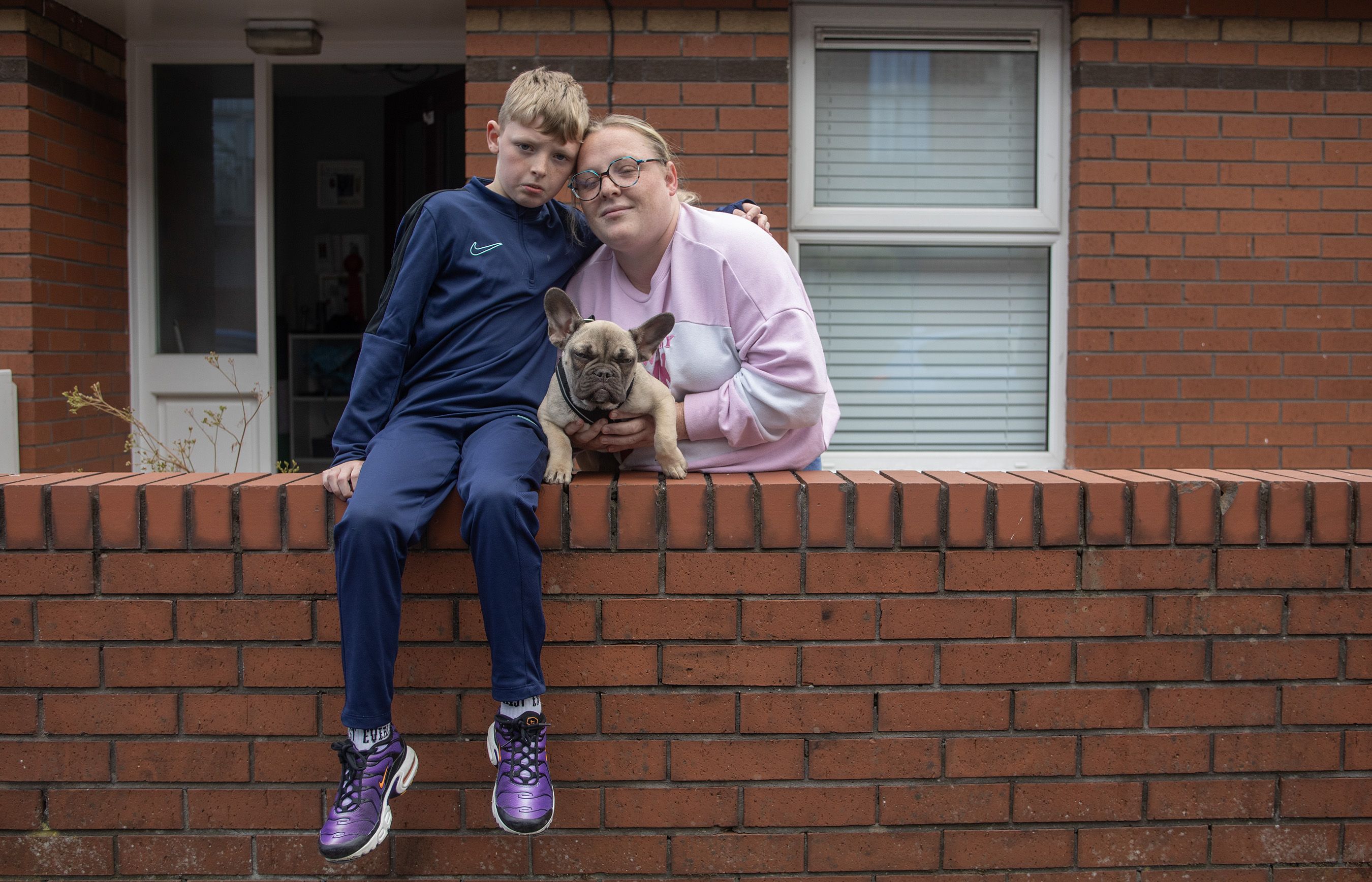 NO SCHOOL PLACE: Anne-Marie Mulholland with her son Caolan and their dog Tyson
