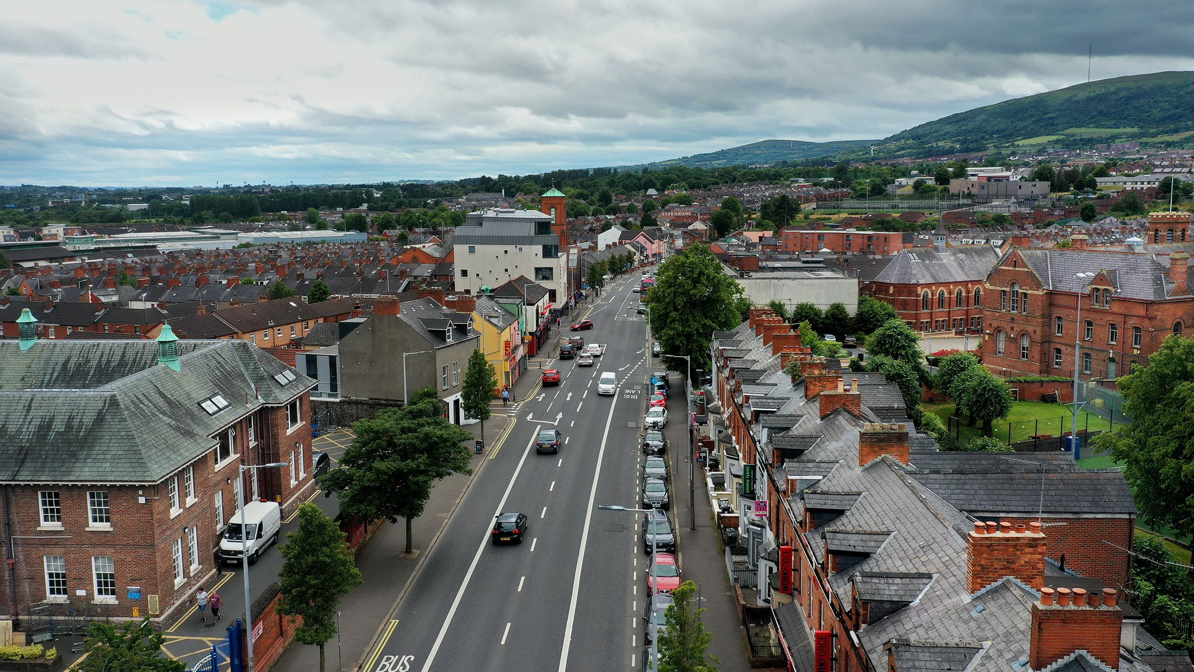 IRISH NAME: The Falls Road in West Belfast