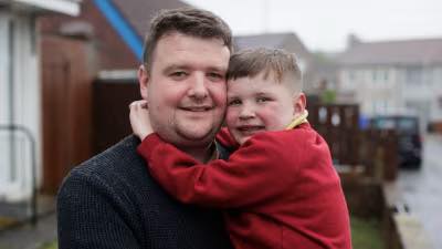 HONOUR: Máirtín Mac Gabhann and son Dáithí 