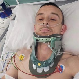 ACCIDENT: Stephen Ramsey (32) is paralysed from the upper chest down