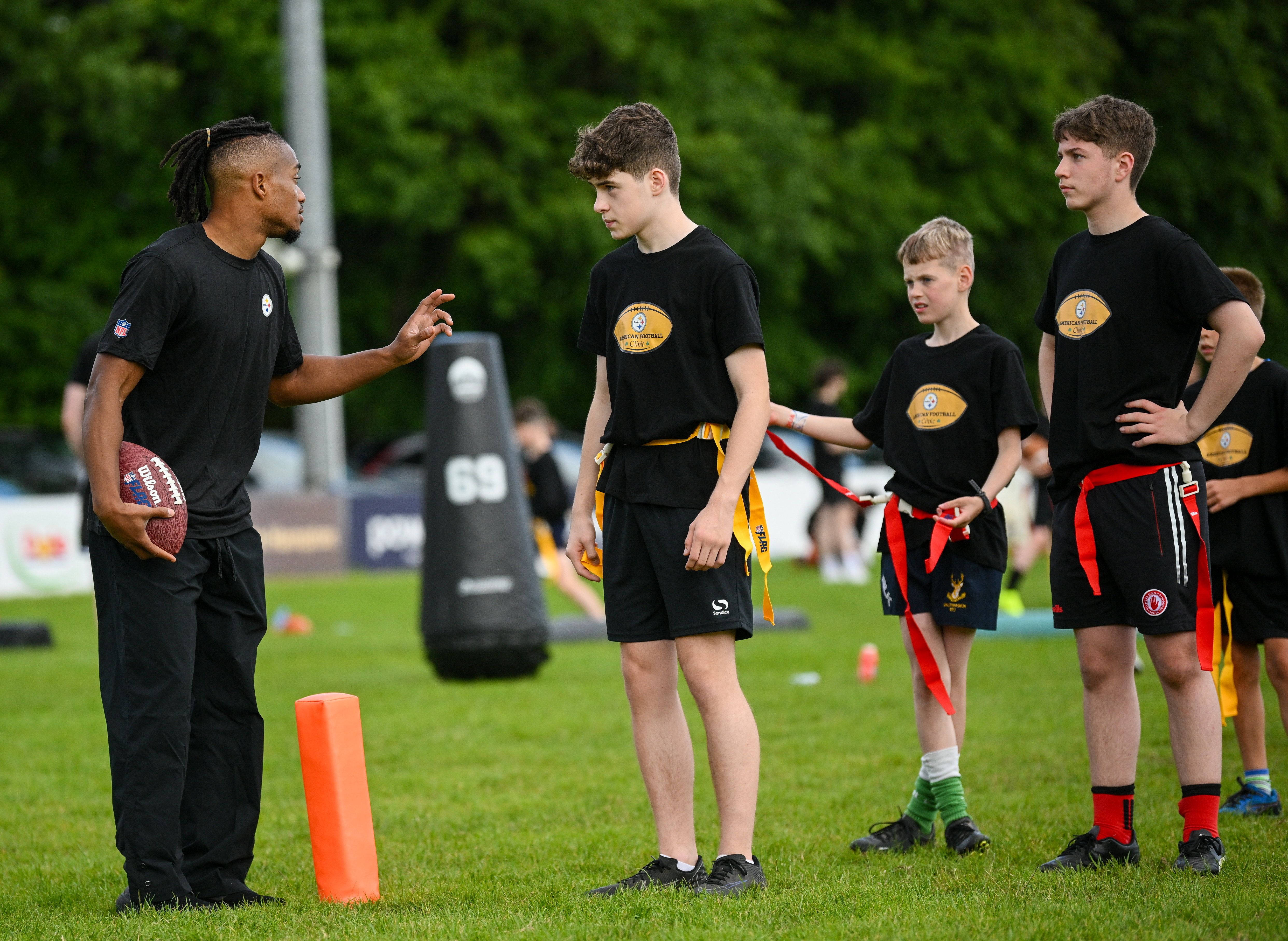 Young players are put through their paces at Deramore Park on Saturday