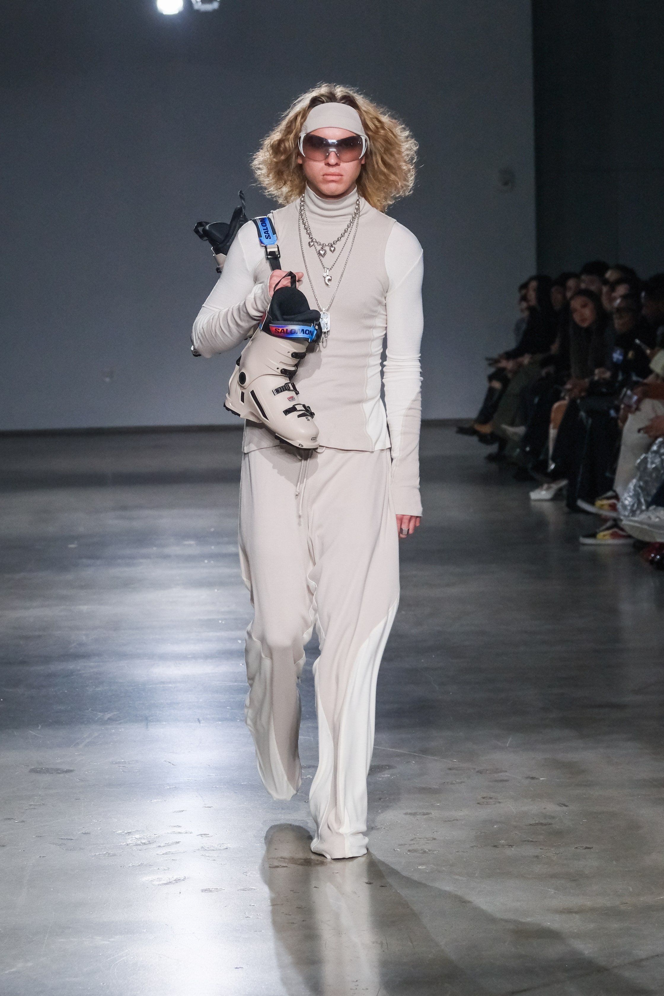 SNOW JOKE: Study USA participant Katie Murphy worked with Jane Wade, whose New York Fashion Week snow theme (pictured) caused a sensation