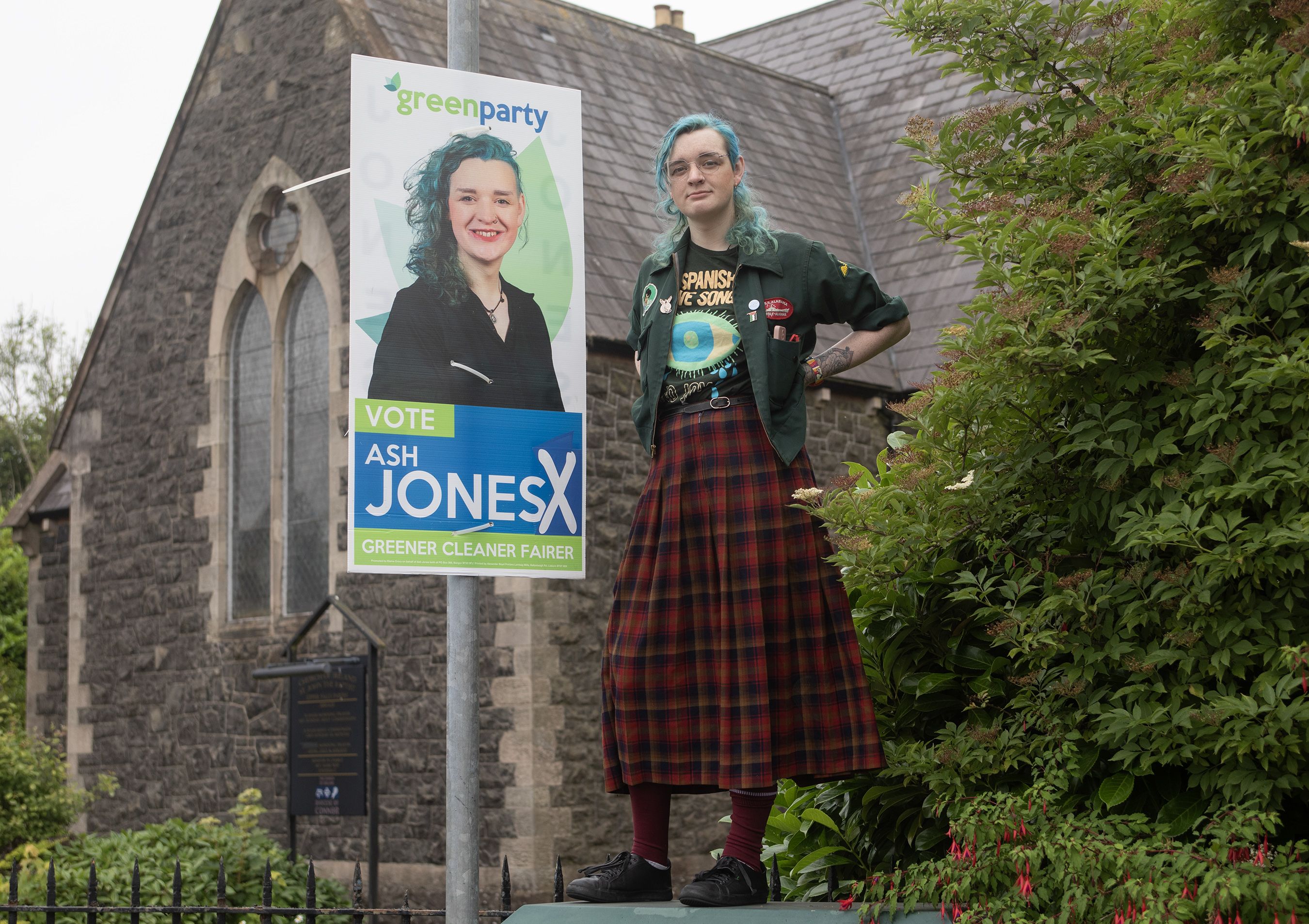 STANDING UP: Green Party candidate Ash Jones