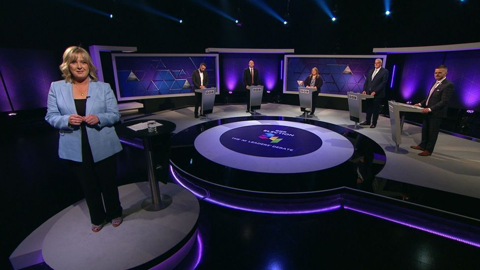 DEBATE: Tara Mills with (some of) the party leaders ahead of the face-off