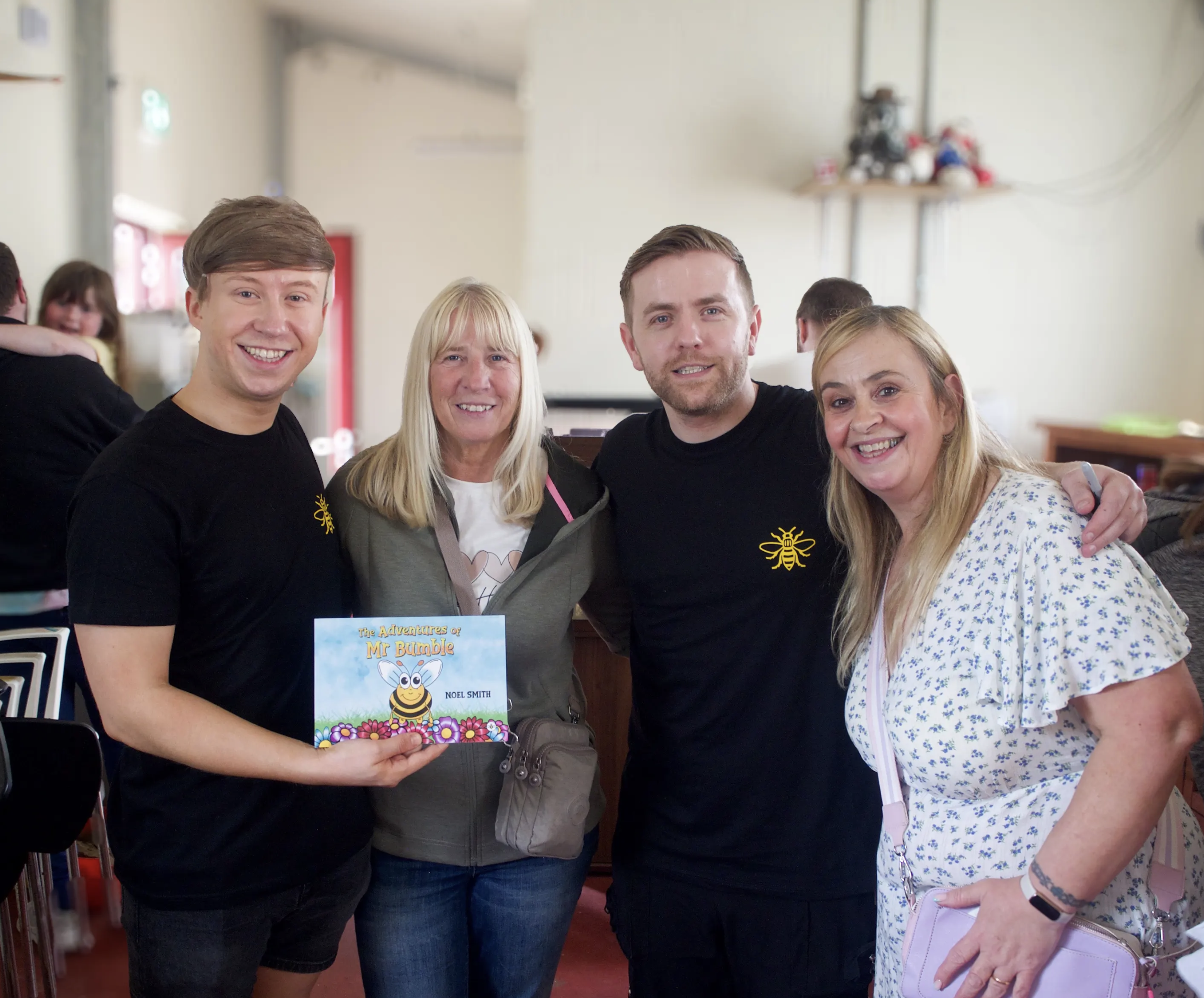 LAUNCH: Author Noel Smith with mother Christine Smith and illustrator Ricky Baird with mother Susan Baird