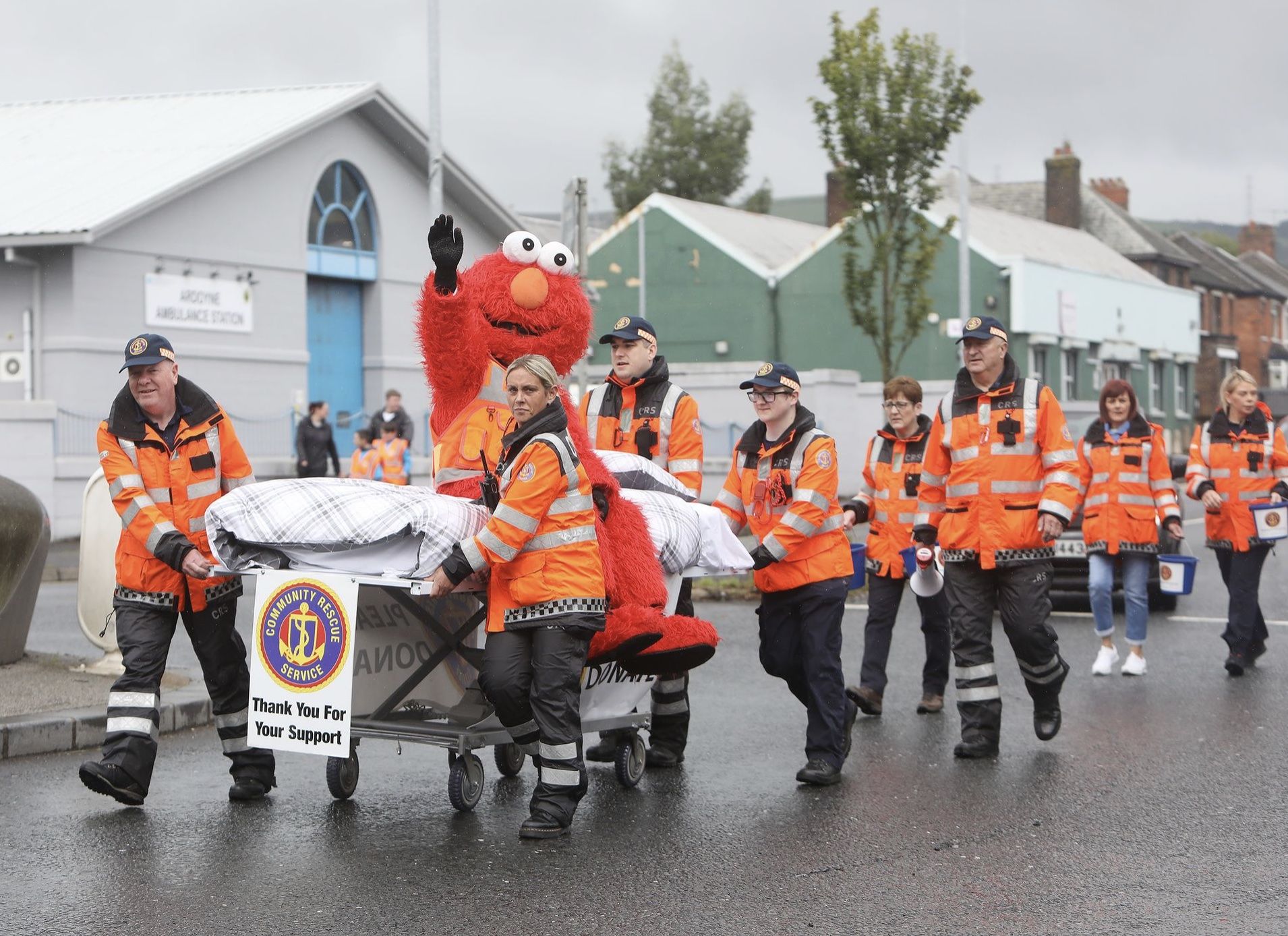 HEROES: Community Rescue Service volunteers at last year\'s bed-push