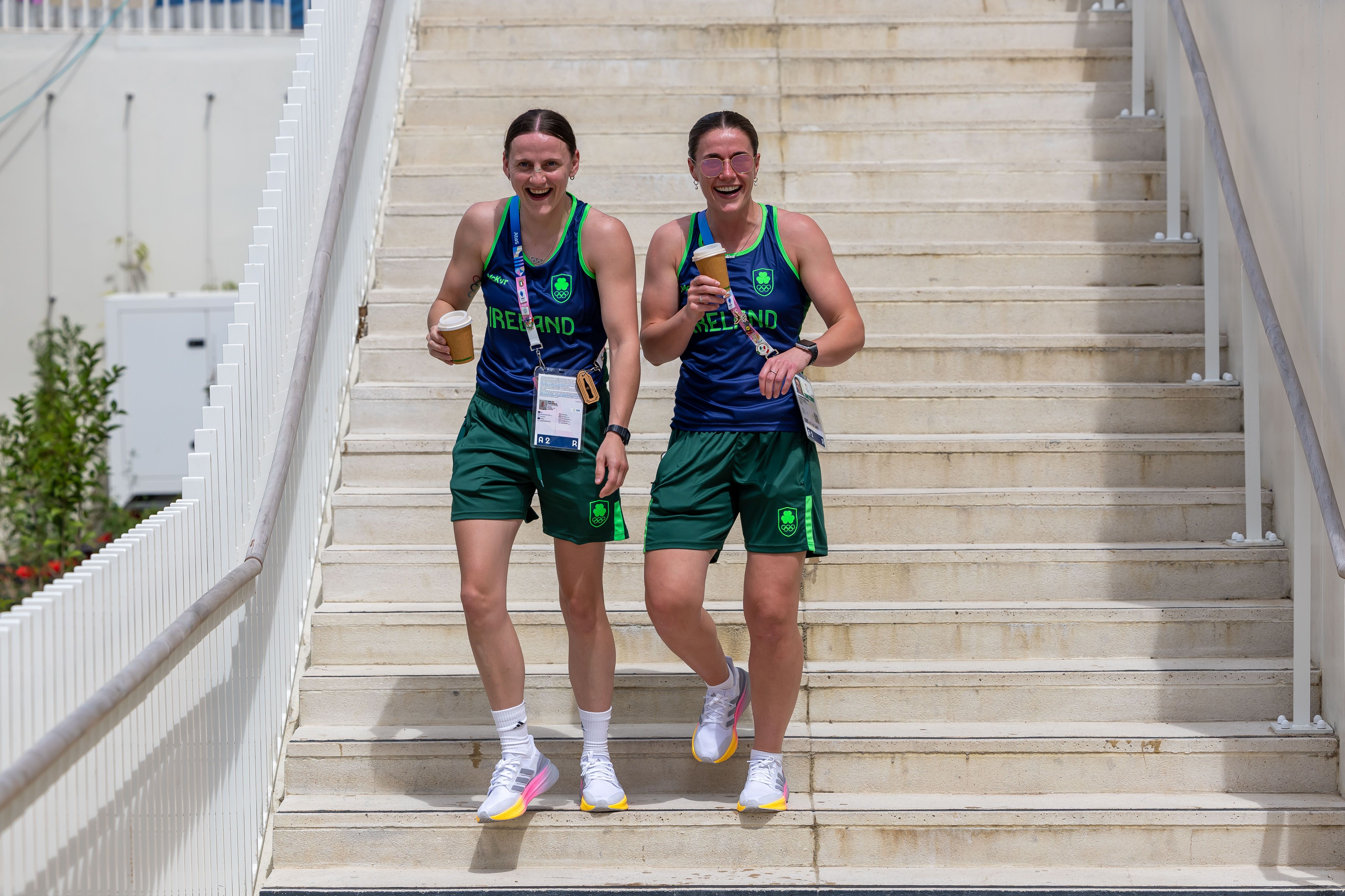 Michaela Walsh and Grainne Walsh at the Athletes\' Village on Thursday prior to the boxing draw