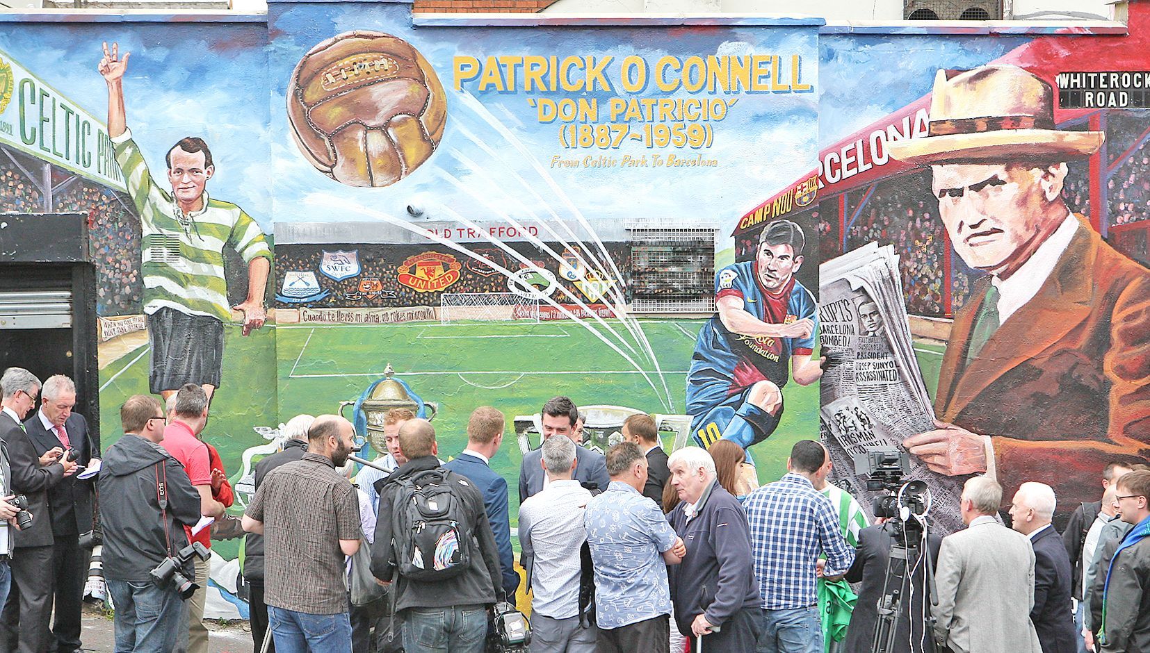 ON THE BALL: The Patrick O\'Connell mural being unveiled back in 2015