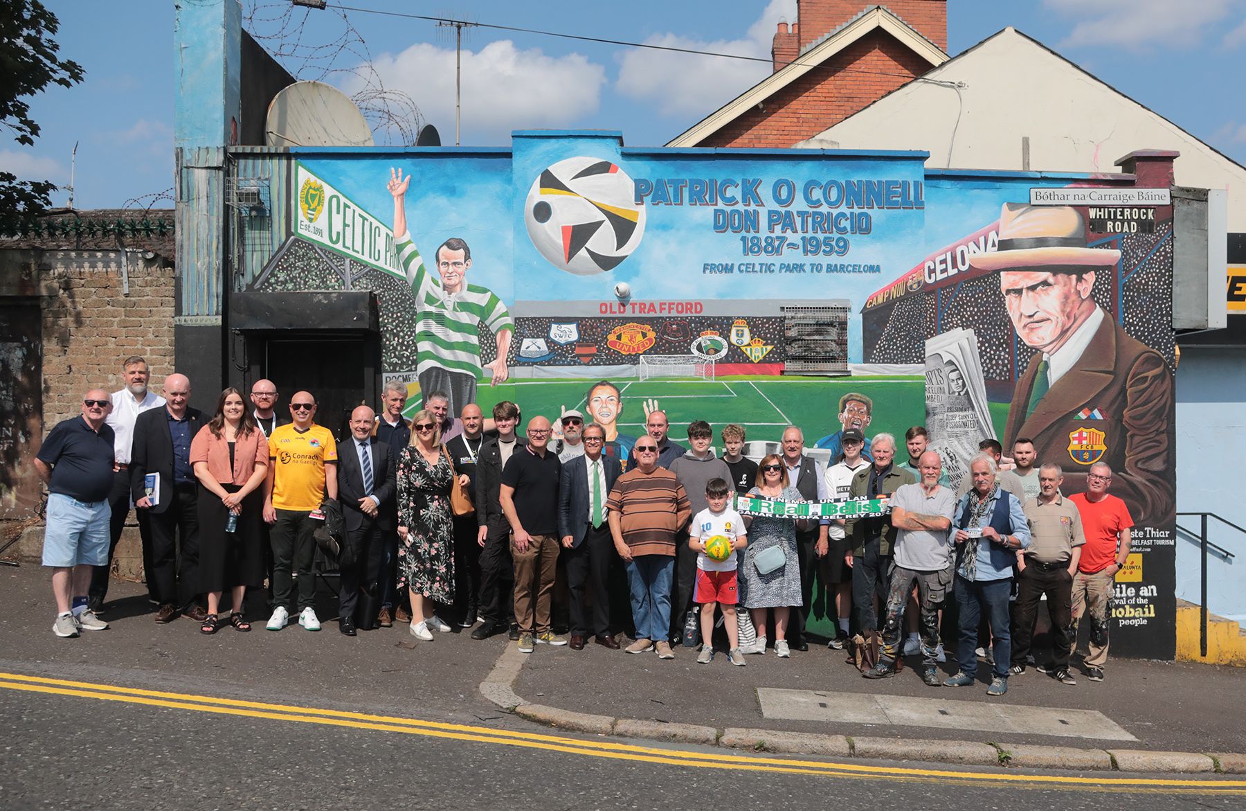 REDEDICATION: The Patrick O\'Connell mural at the bottom of the Whiterock Road/Falls Road