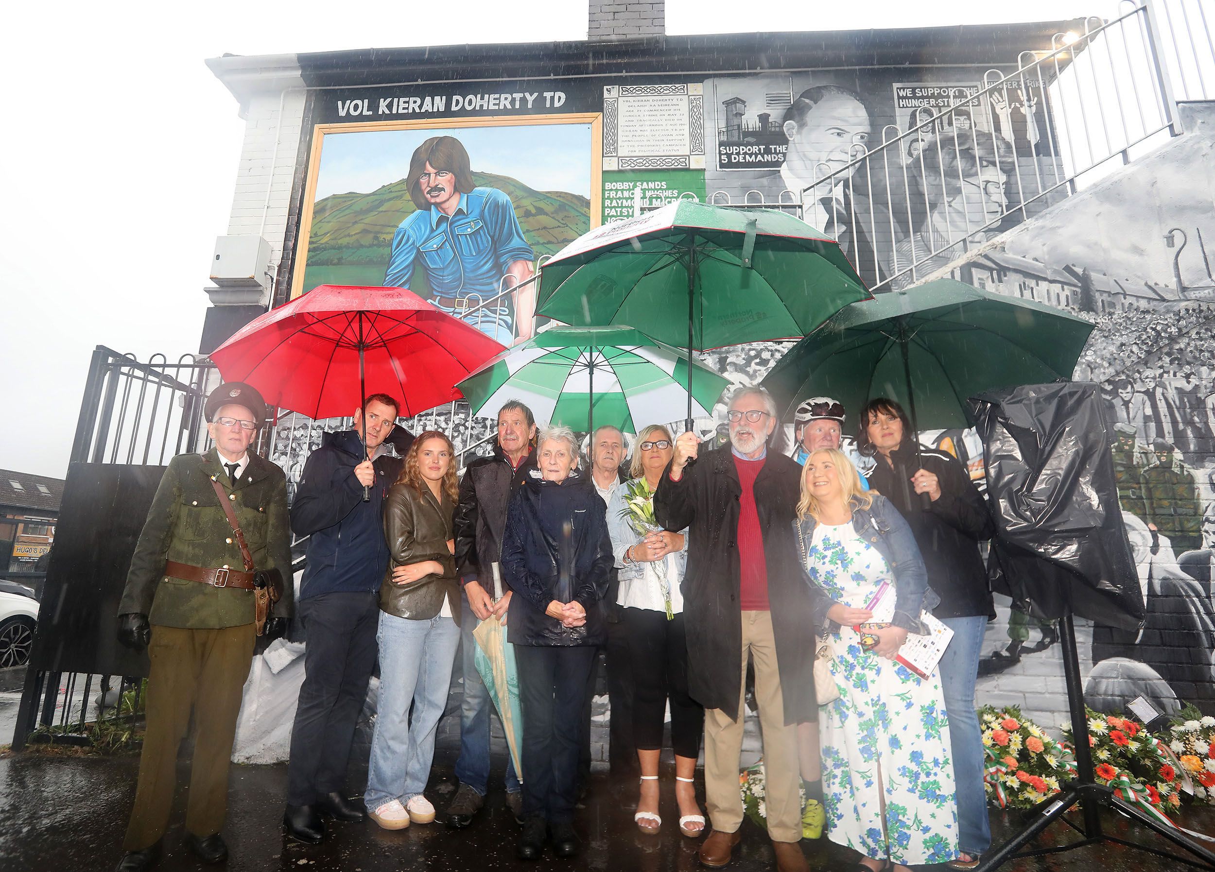 \"IDEALISM AN EXAMPLE TO FREEDOM-LOVING PEOPLE EVERYWHERE\": The unveiling of the newly repainted Kieran Doherty mural in Andersonstown 