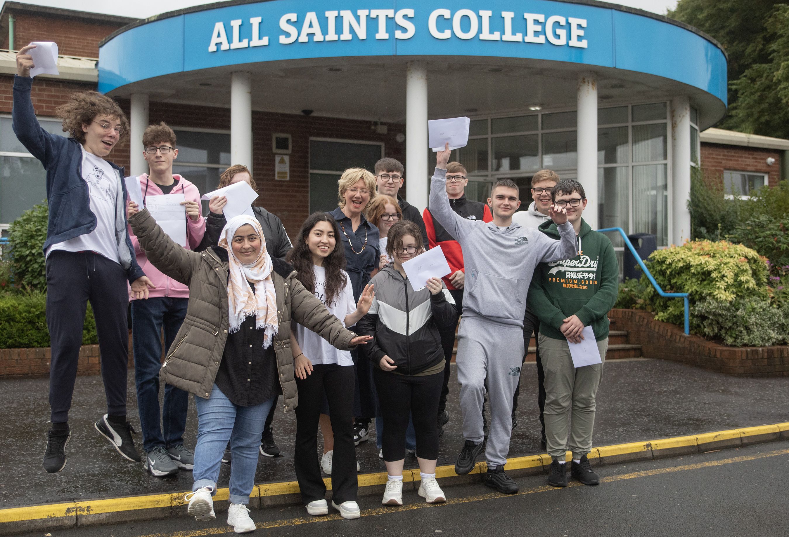 TOP MARKS: Pupils at All Saints College