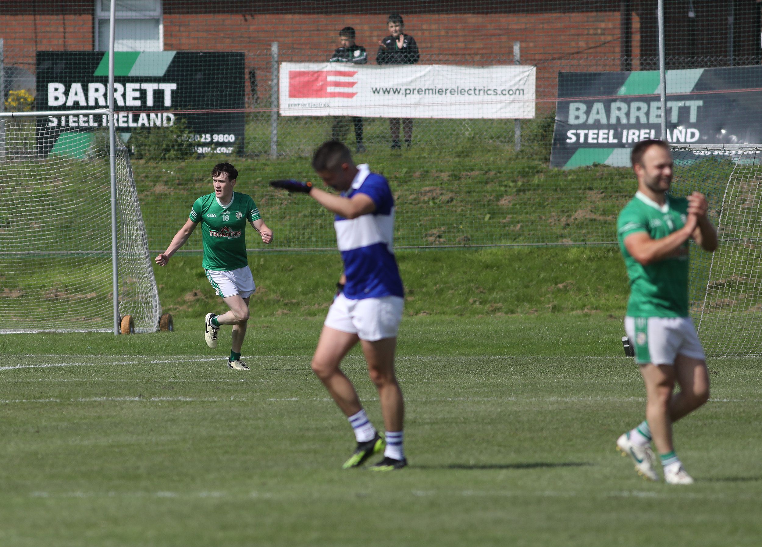 Sean Og O\'Neill wheels away after netting Cargin\'s first goal