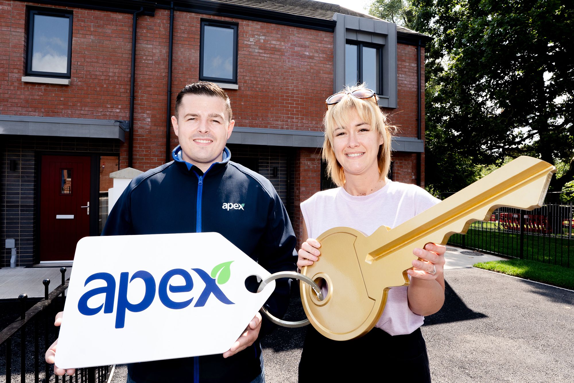 NEW HOME: Alana McClean with Harry Dyer from Apex Housing