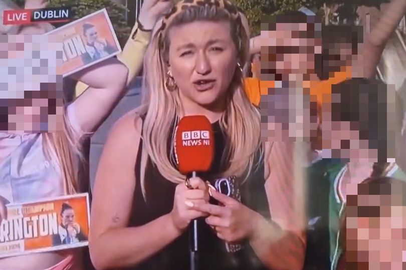 SHOCK HORROR: Aoife Moore cuts short a live broadcast from Dublin as \'Ooh, ah, up the Ra\' breaks out