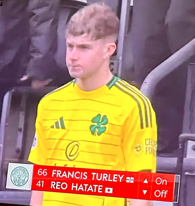 LIVING THE DREAM: Francis Turley from Ardoyne makes his competitive debut for Celtic