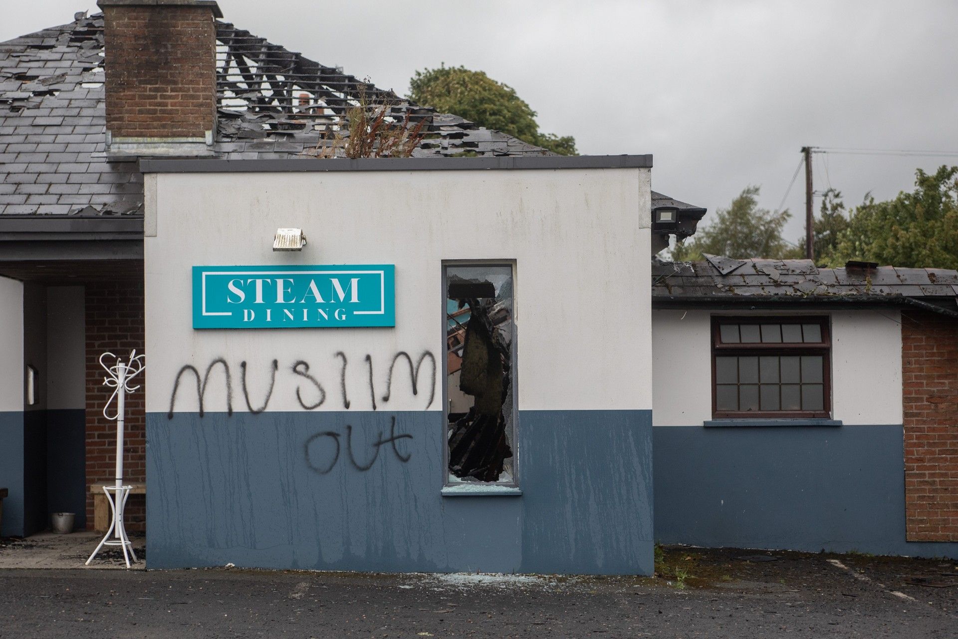 GUTTED: The arson attack on the Railway Bar and Steam Dining last week