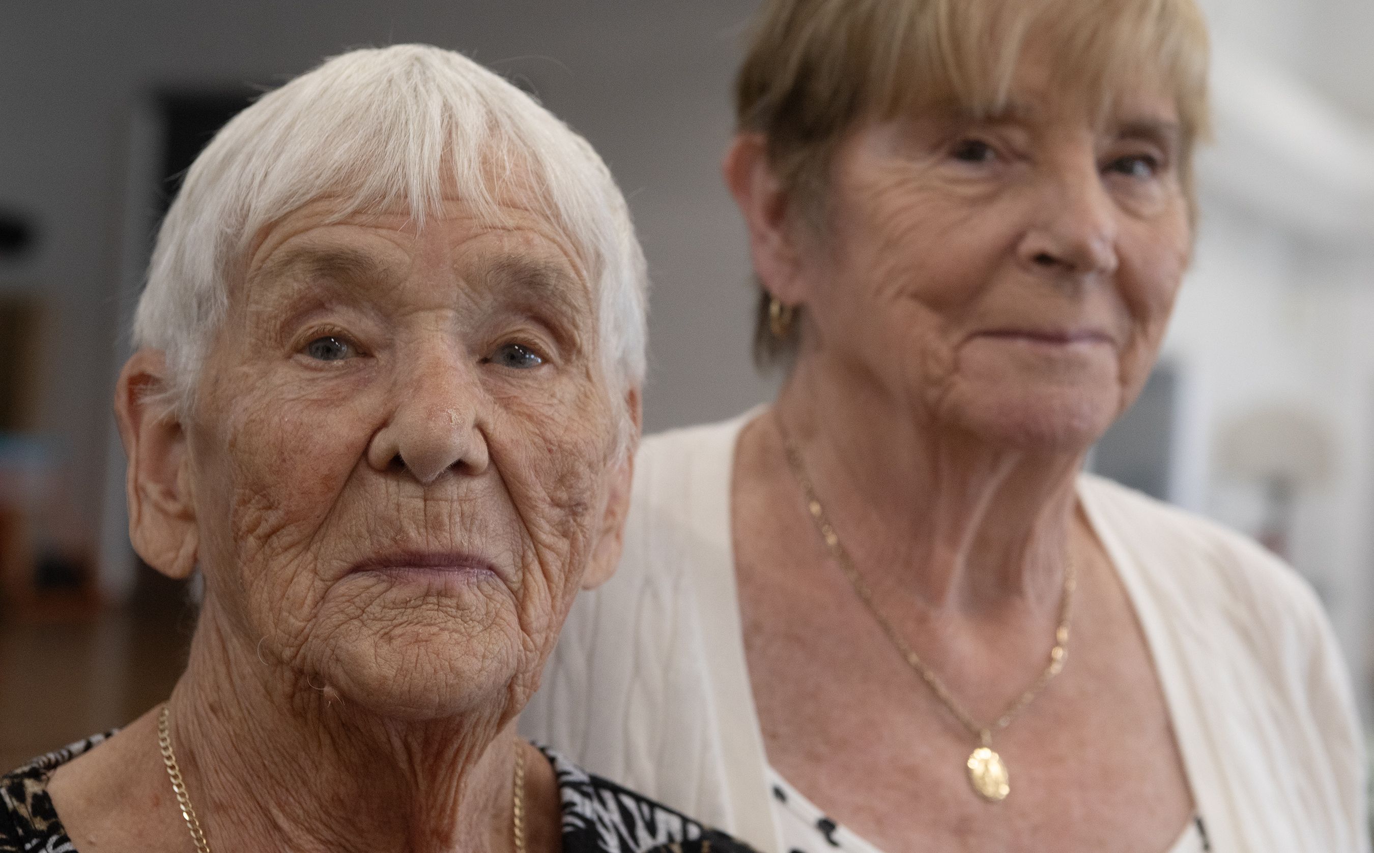 CONCERNED: Teresa McIlhatton and Teresa Boyle from the Tuesday Club, who are worried about the effect the cuts will have on pensioners