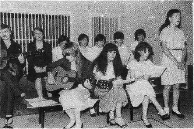 IN FULL VOICE: The choir that sang at the Dedication Mass at the Matt Talbot Youth Club in September 1983