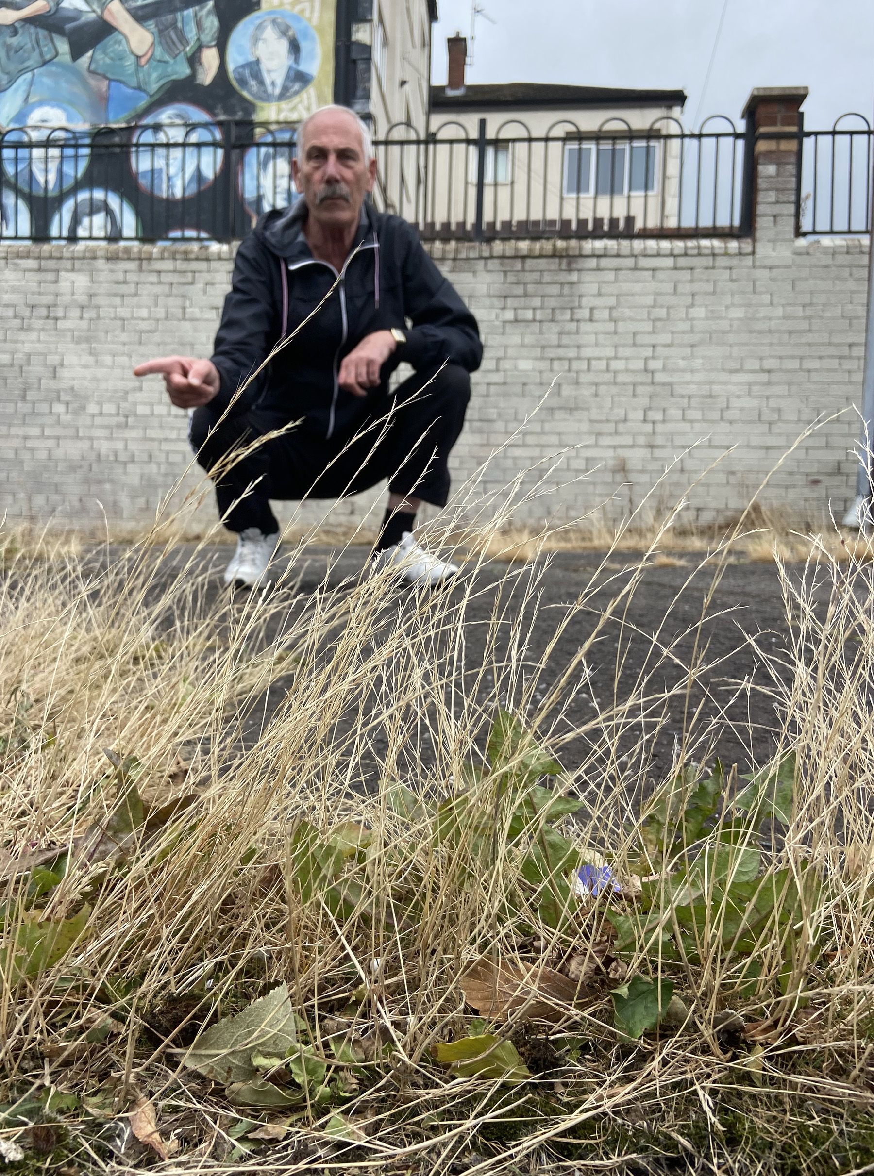 WEEDS: Norglen Parade resident Patrick Loughran