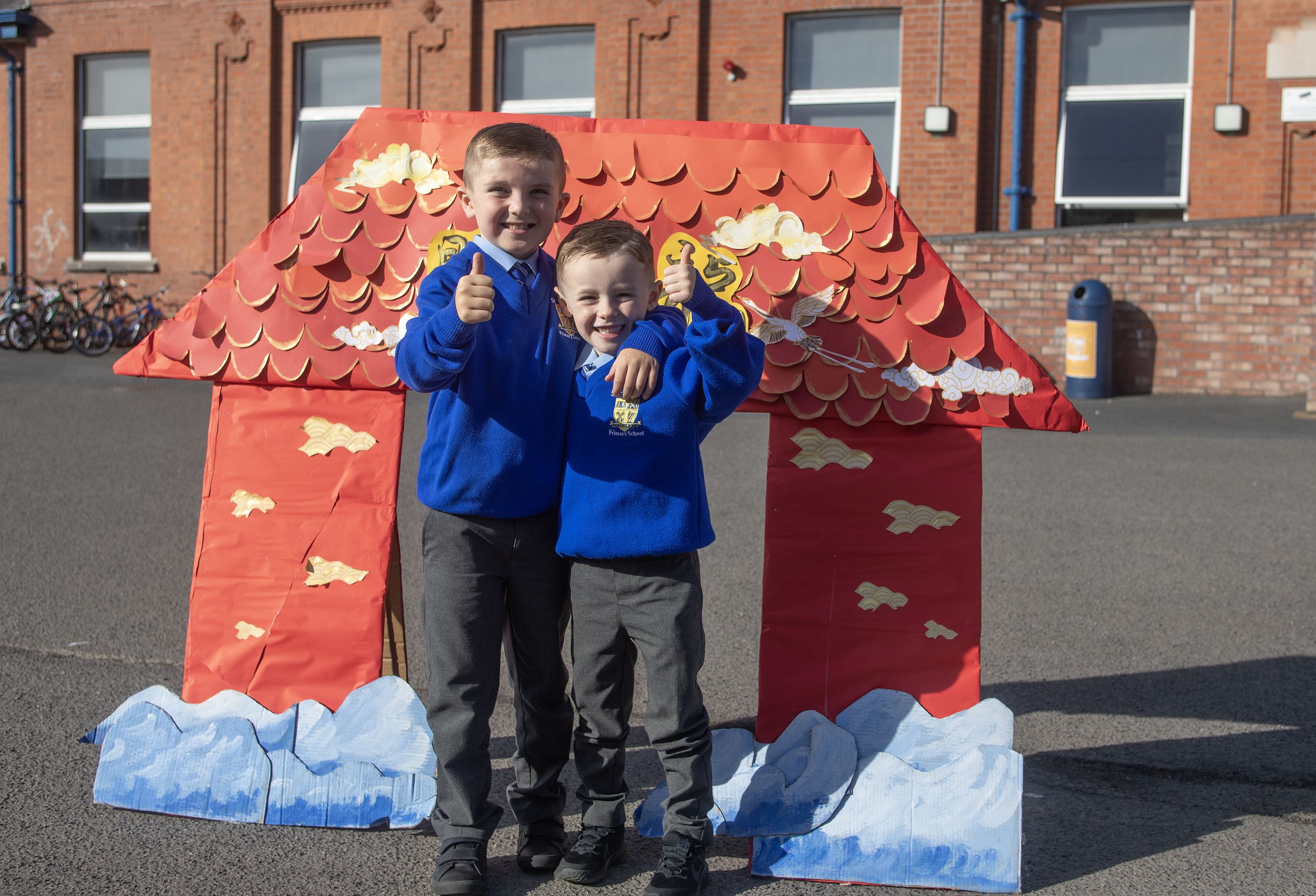 MANDARIN STARS: Cian Sands and James Peoples from St Teresa\'s Primary School