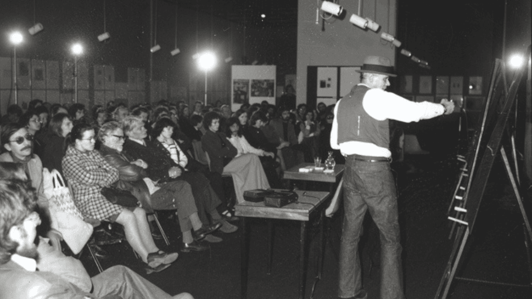 PIONEERING: Joseph Beuys was known for his chalk and blackboard performance art