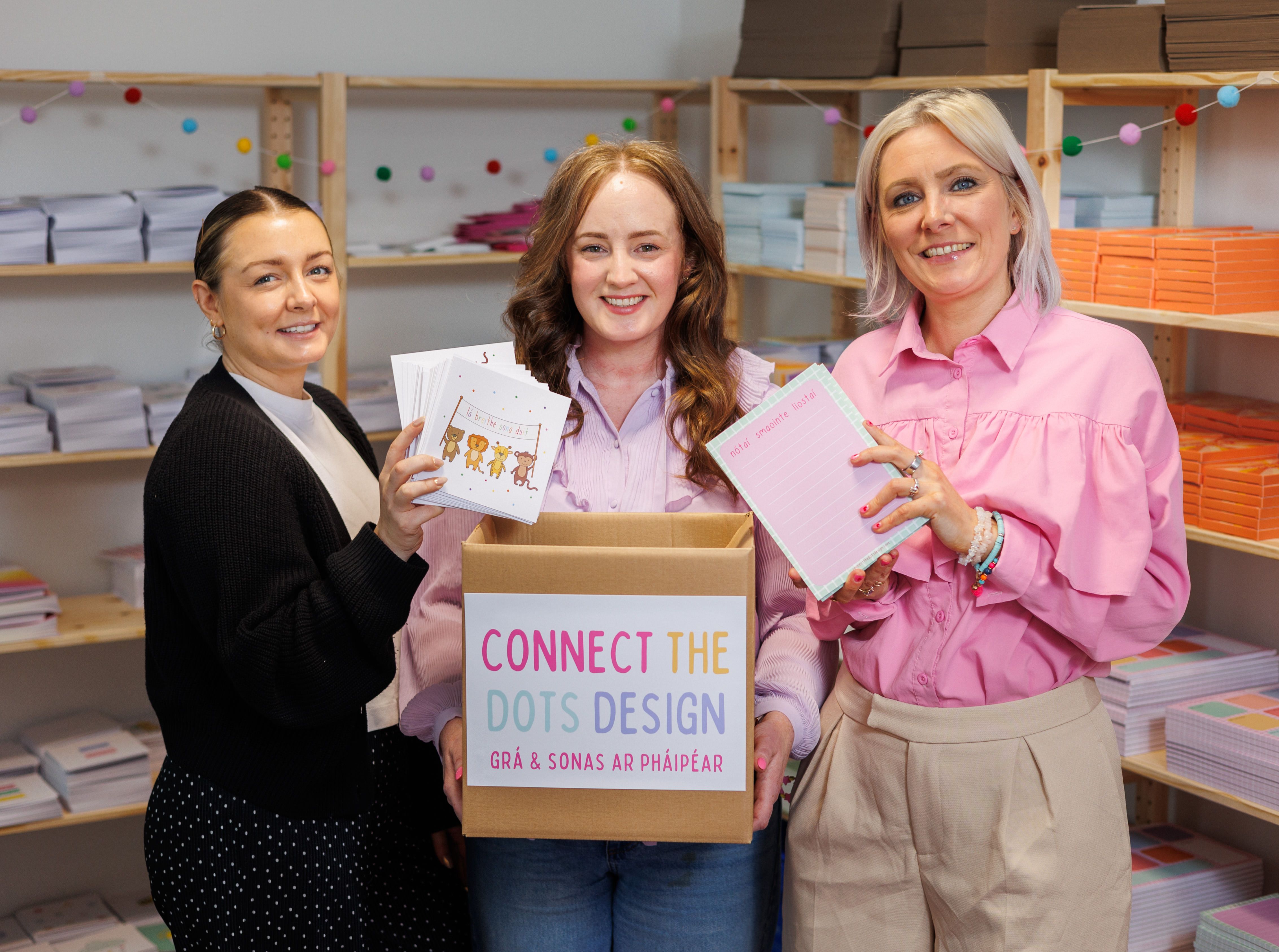 SUCCESS: Úna Méabh O’Hanlon (centre) with IF Centre Manager Rebekah Griffith and Orla McKeating, the centre’s Business Growth Manager