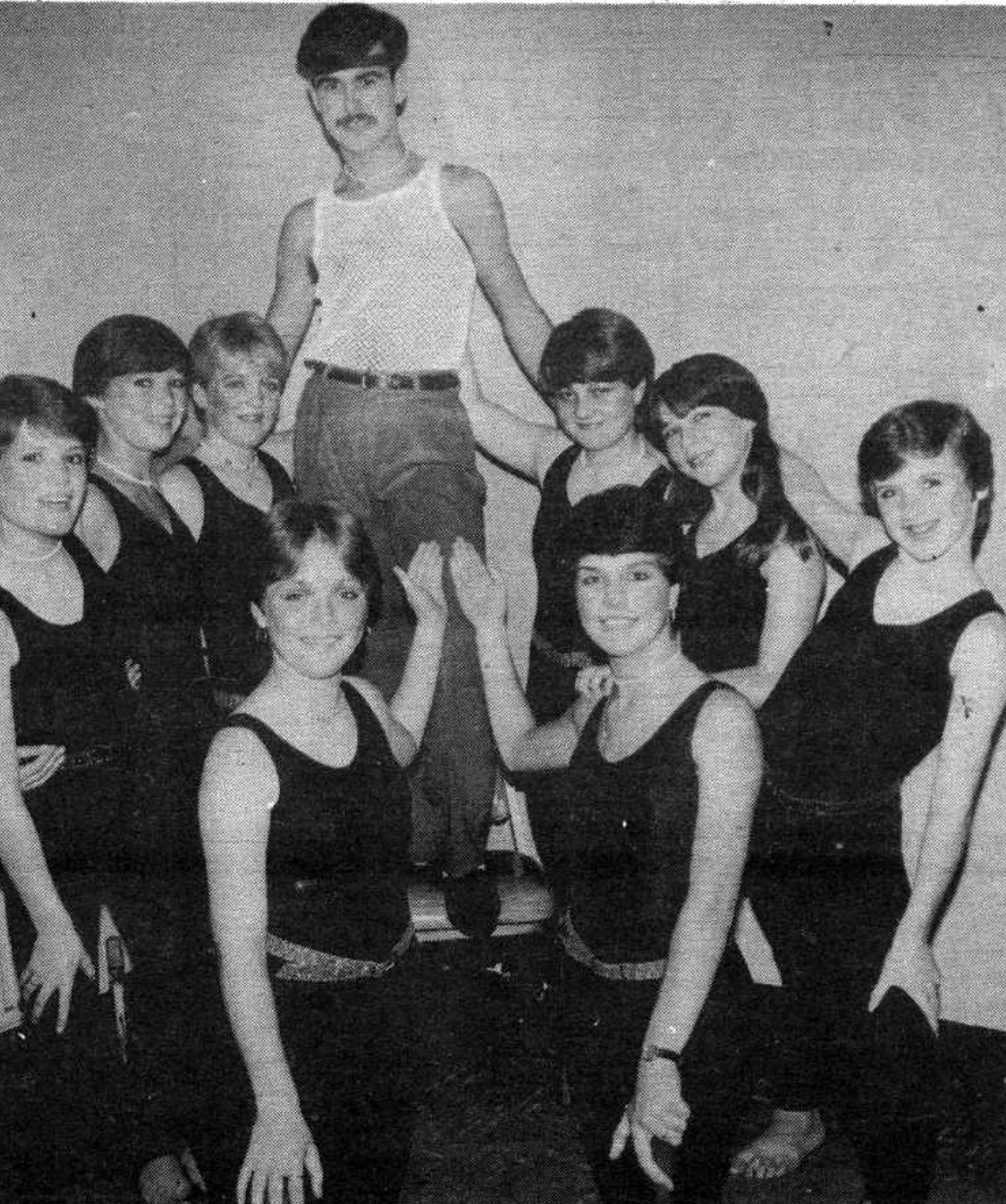 ON THE MOVE: The Newhill disco dancers this week in 1983 with their guest dancer