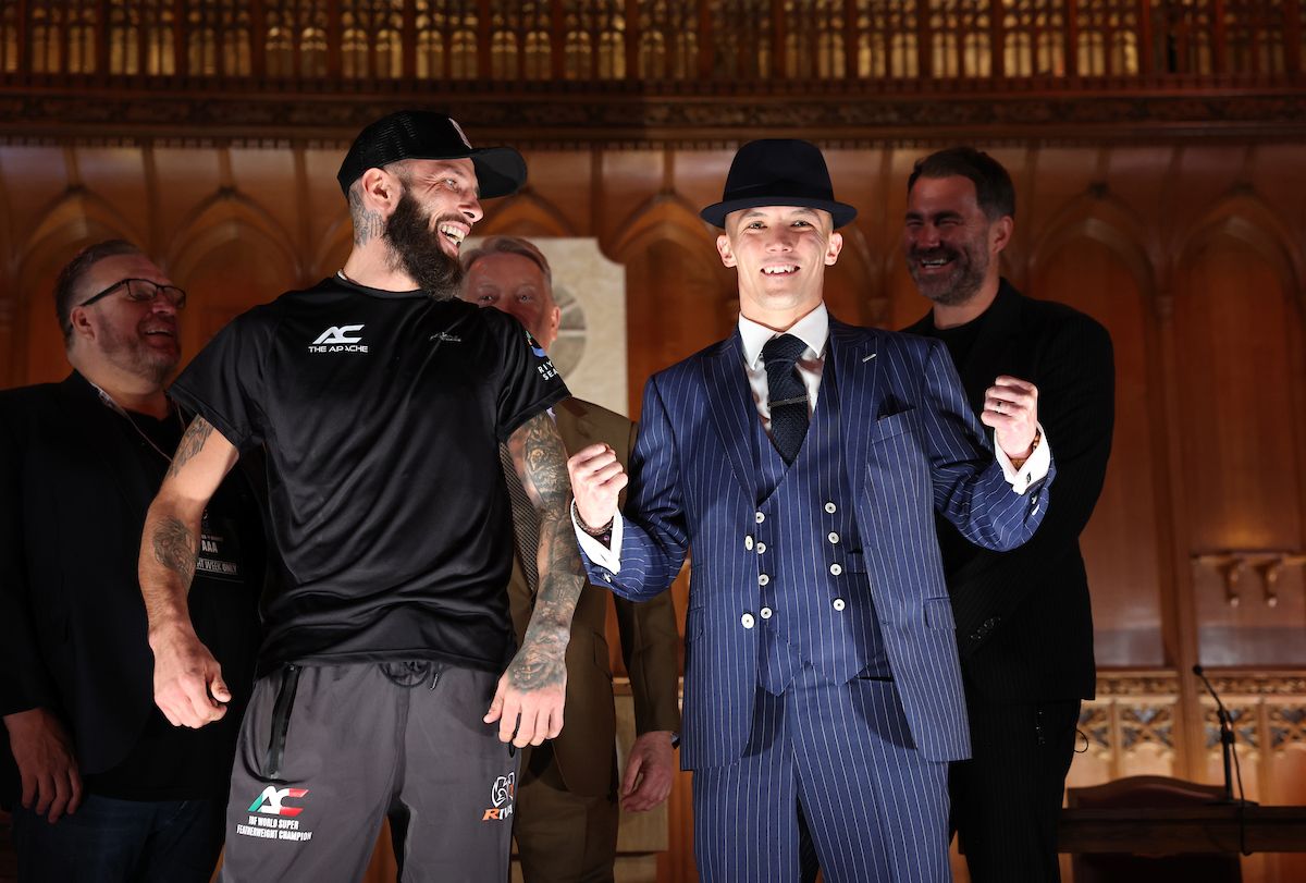 Anthony Cacace and Josh Warrington were all smiles at London\'s Guildhall on Thursday 