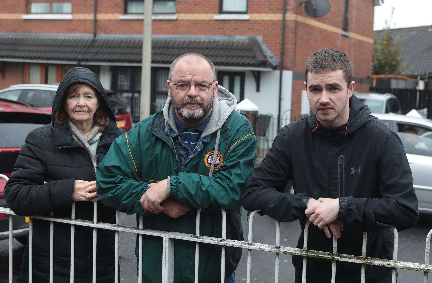 CONCERNS: Tony Walls with local residents Eilis Duffy and Brendan Craig in Servia Street
